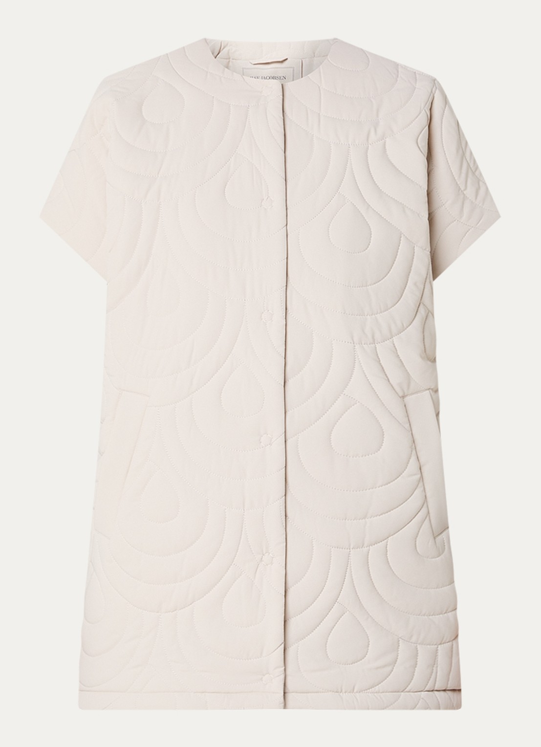 Ilse Jacobsen Blossom bodywarmer met quilt patroon - voorkant 3 creme