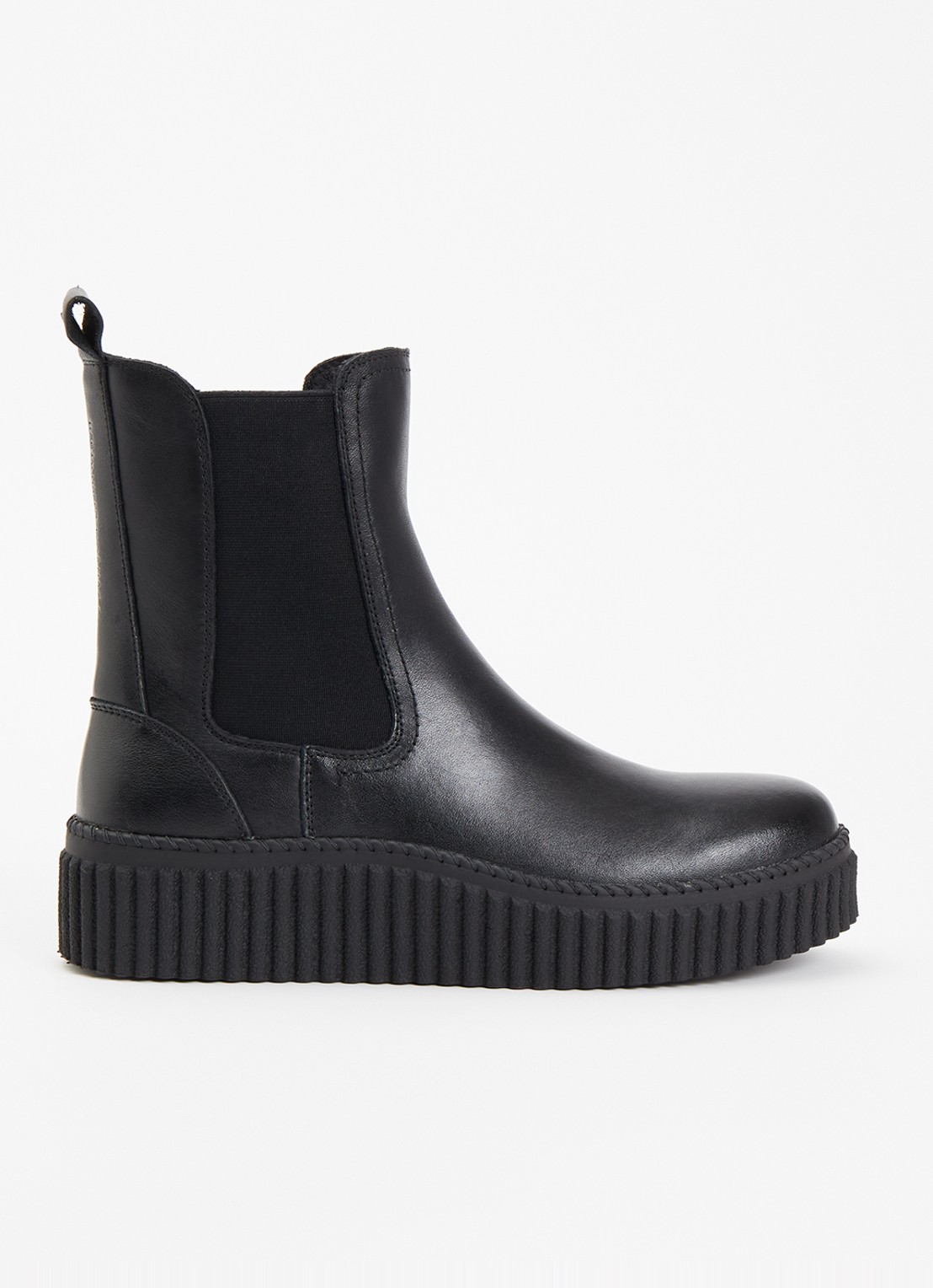 Ilse Jacobsen Calira05 chelsea boot van leer - voorkant zwart