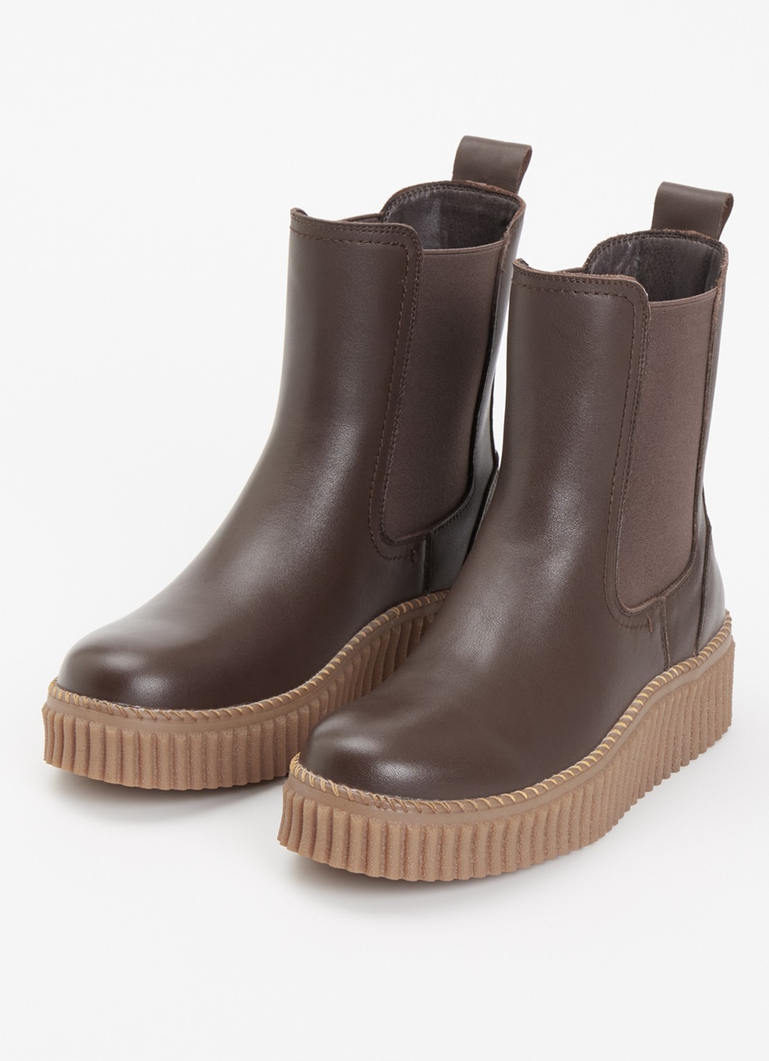 Ilse Jacobsen Calira05 chelsea boot van leer - detail 3 bruin