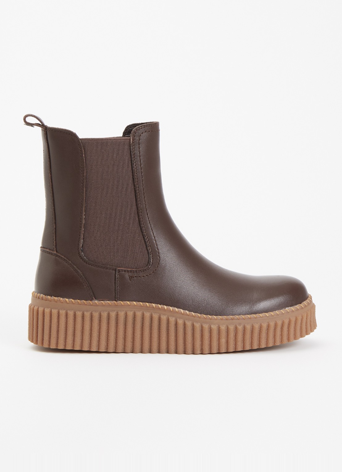 Ilse Jacobsen Calira05 chelsea boot van leer - voorkant bruin