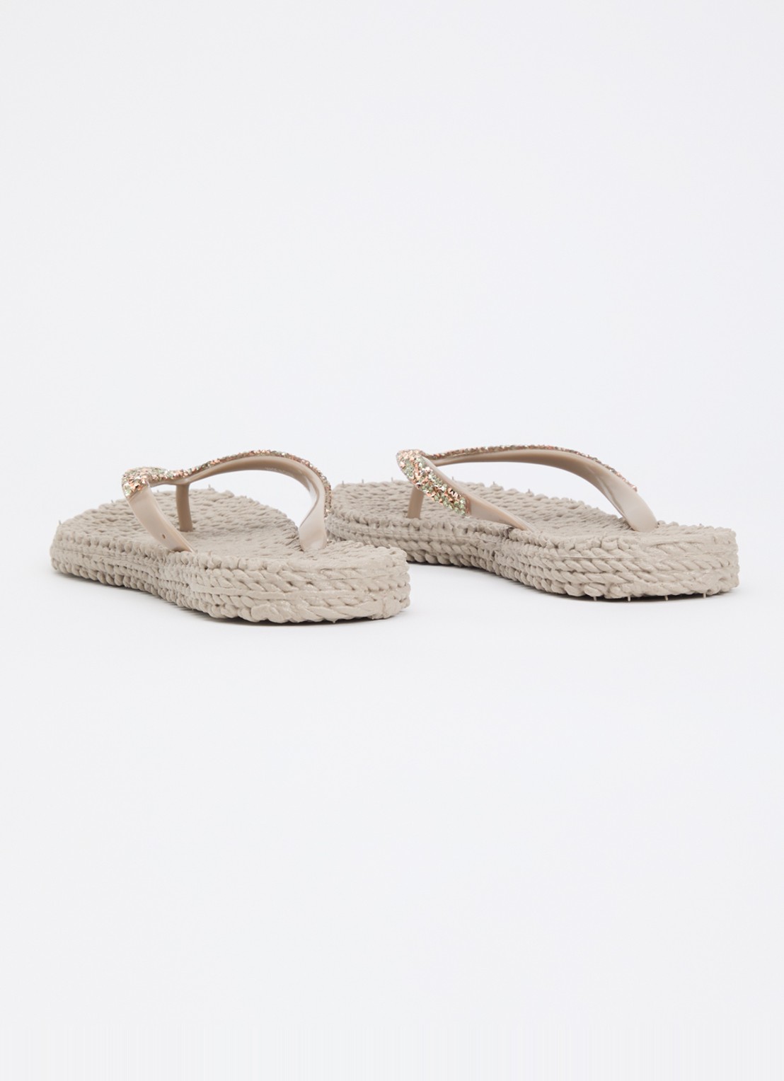 Ilse Jacobsen Cheerful slipper met strass - achterkant 2 taupe