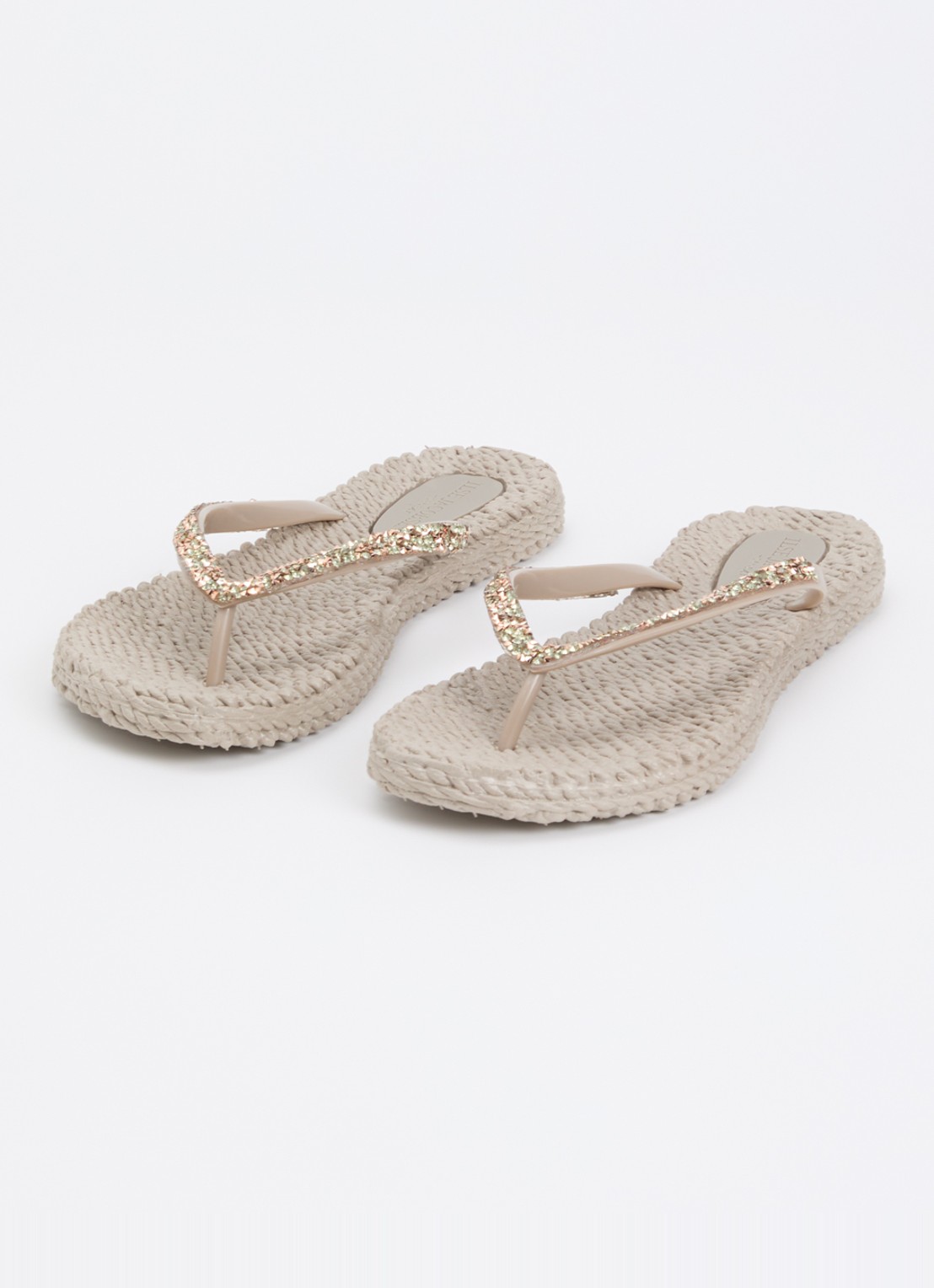 Ilse Jacobsen Cheerful slipper met strass - detail 3 taupe