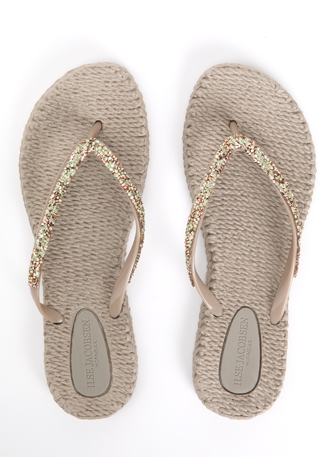 Ilse Jacobsen Cheerful slipper met strass - detail 4 taupe