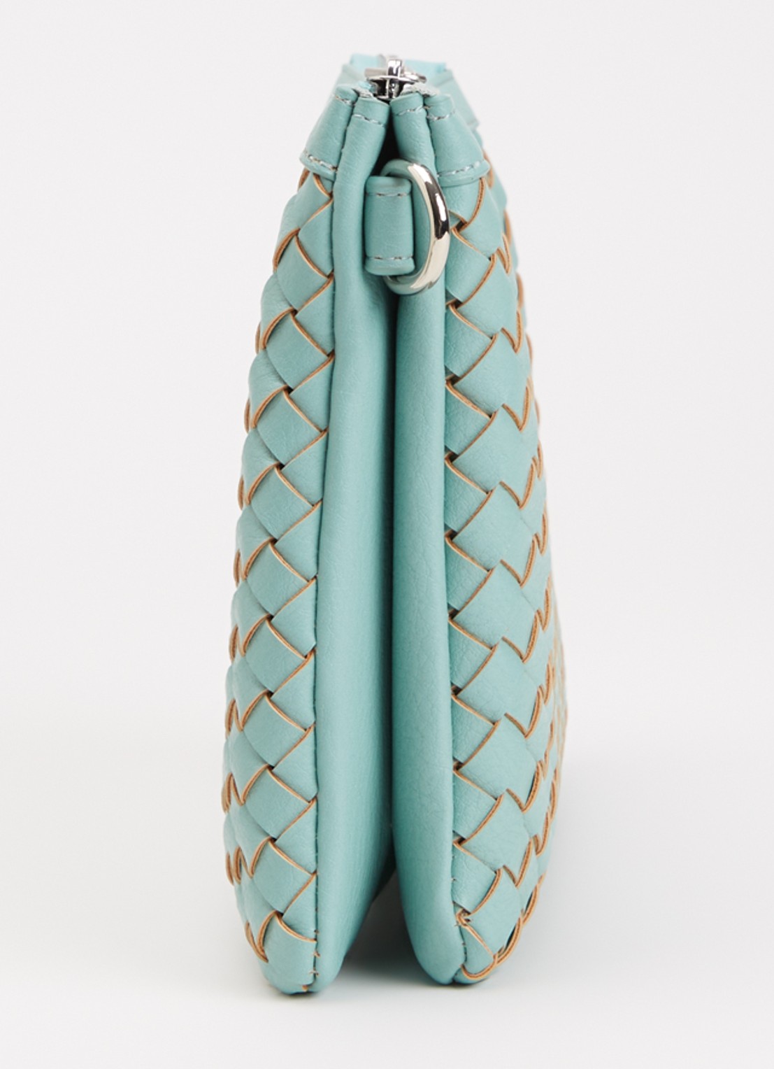 Ilse Jacobsen Gevlochten clutch met afneembare schouderriem - detail 4 mint
