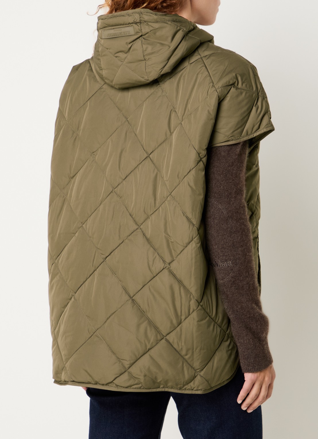 Ilse Jacobsen Longline jack met quiltpatroon - achterkant 2 bruin