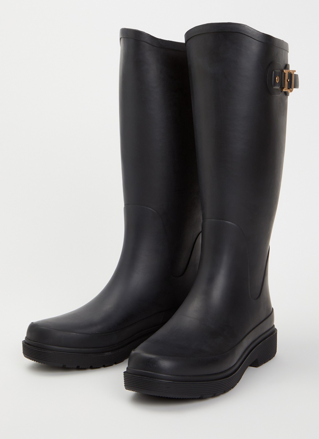 Ilse Jacobsen Neo regenlaars met gespdetail - detail zwart