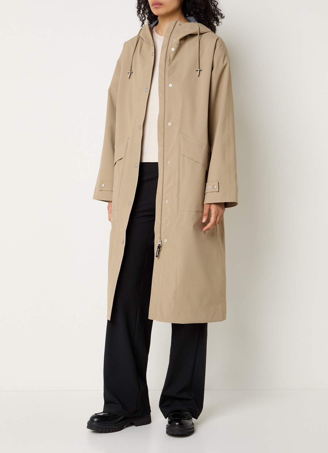Ilse Jacobsen Parka met klepzakken - voorkant 4 beige