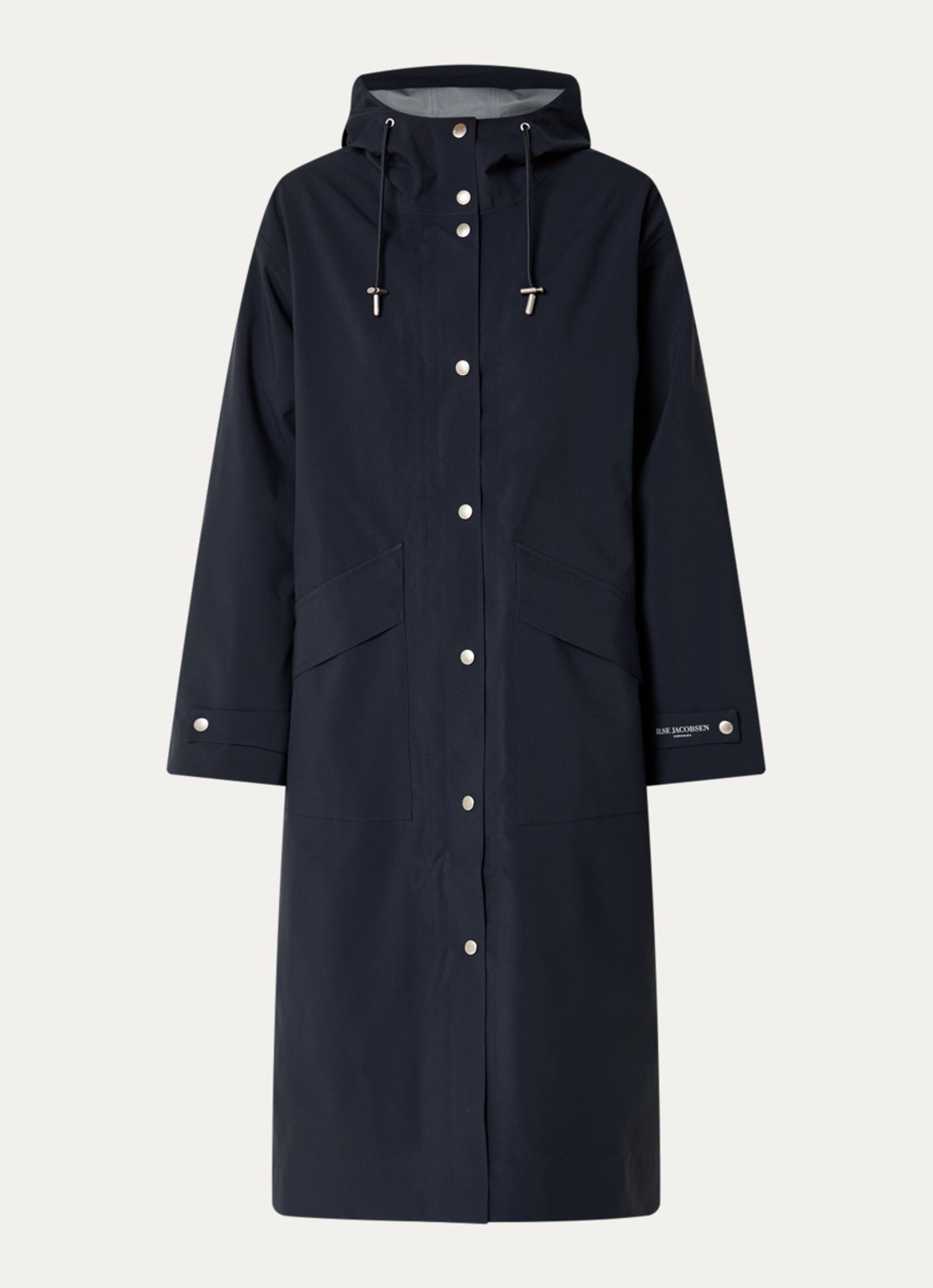 Ilse Jacobsen Parka met klepzakken - voorkant 3 indigo