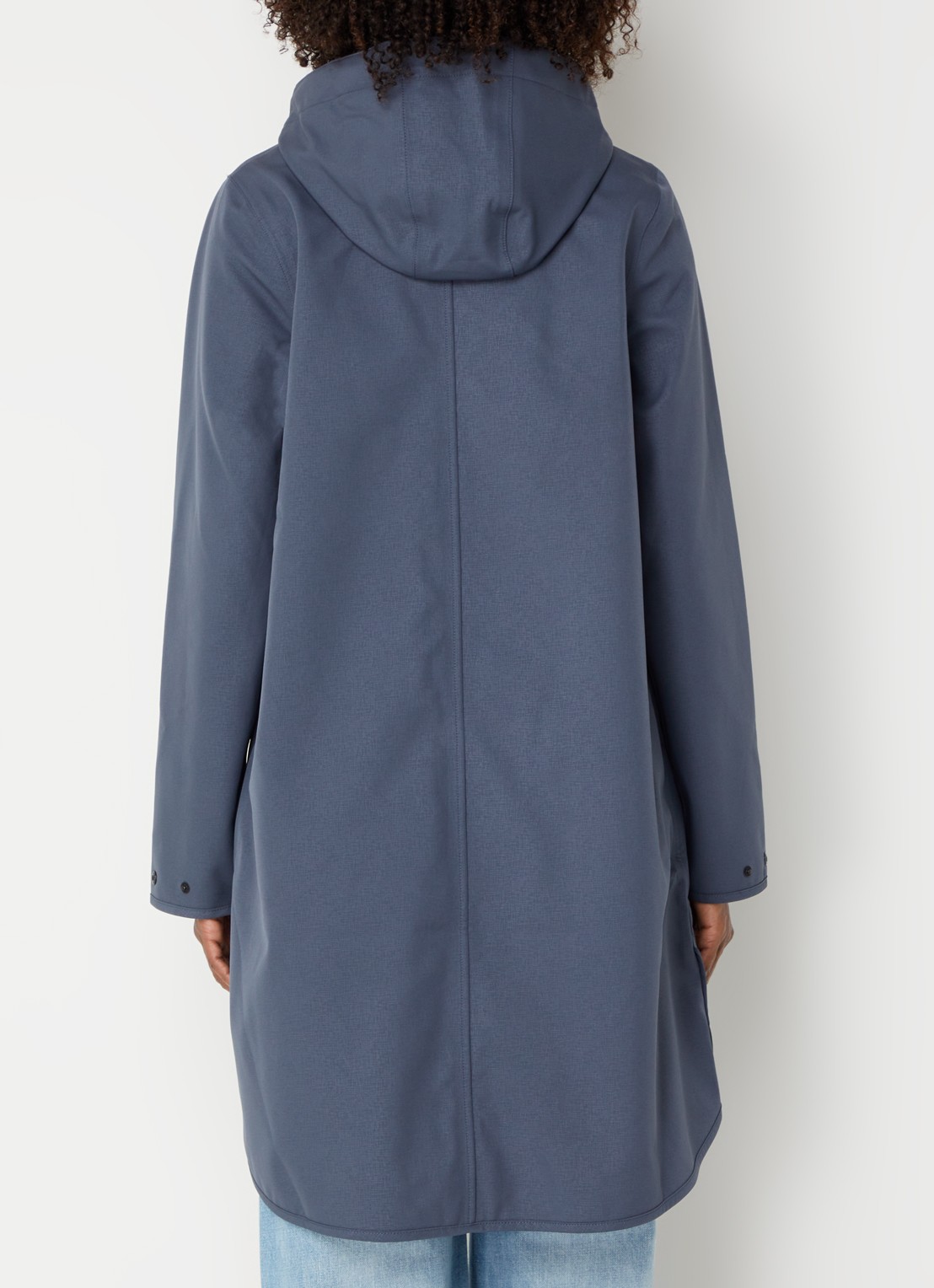 Ilse Jacobsen Rain128 softshell regenjas met afneembare capuchon - achterkant 3 grijs