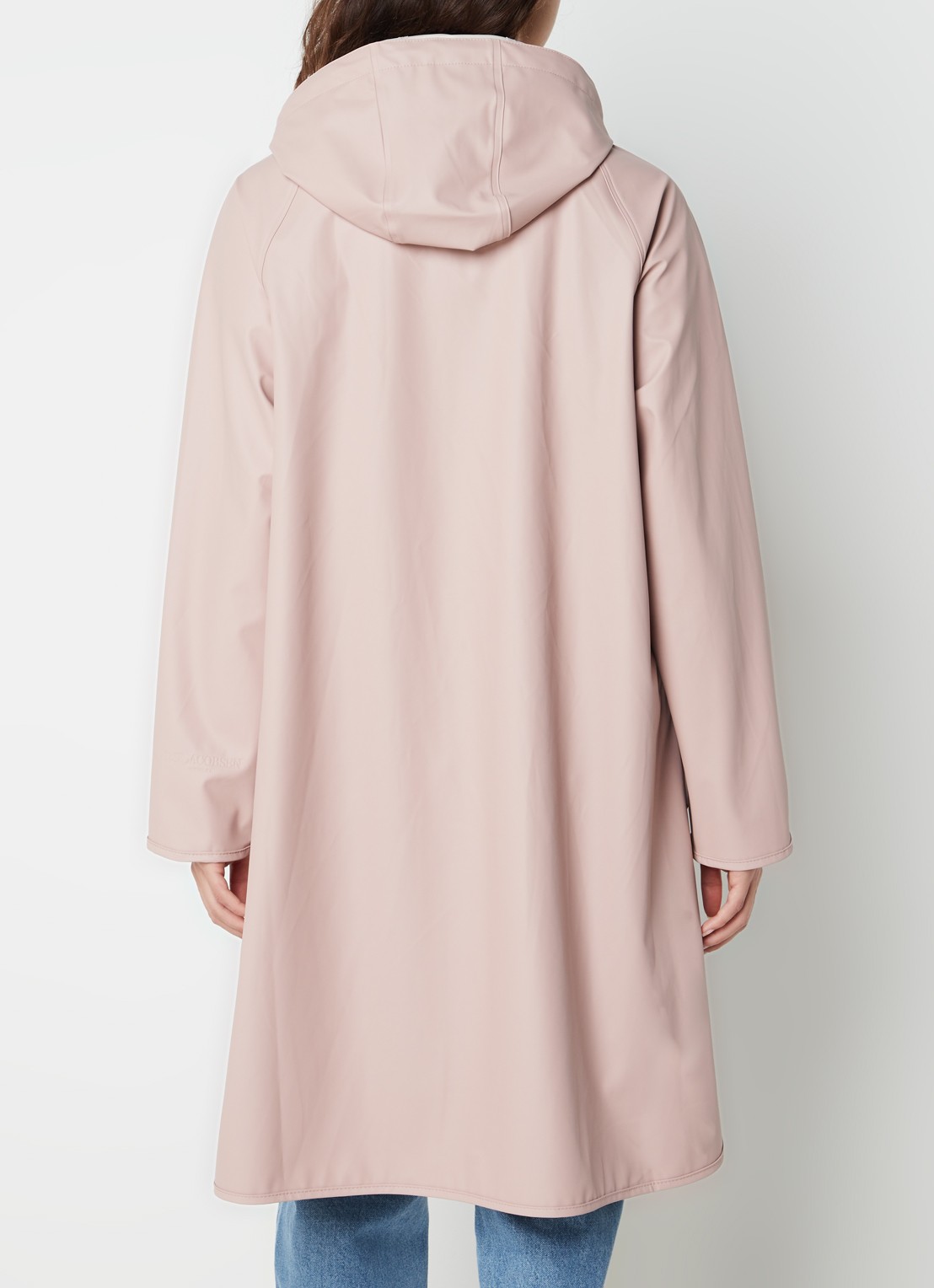 Ilse Jacobsen Rain71 regenjas met afneembare capuchon - achterkant 4 oudroze