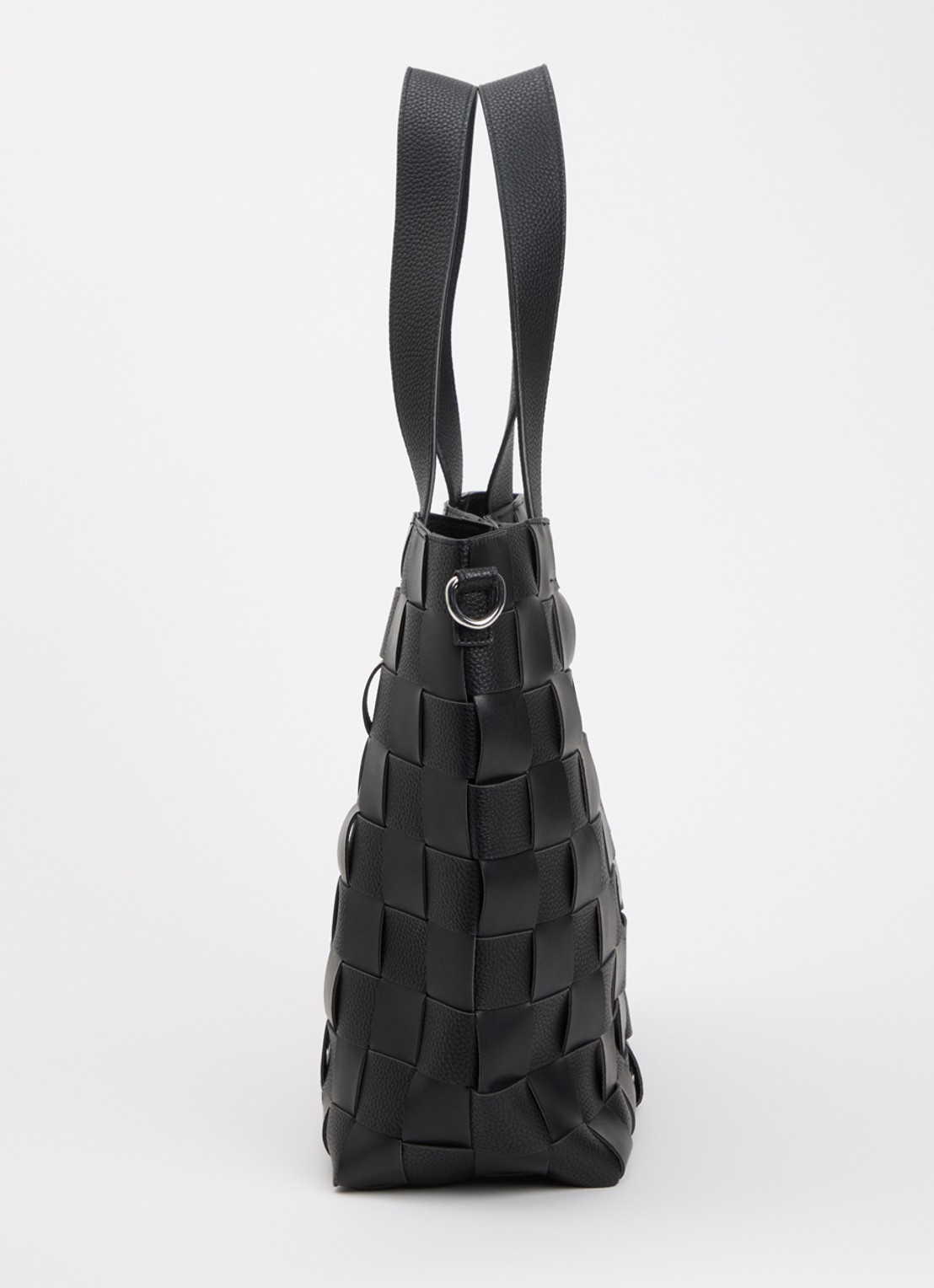 Ilse Jacobsen Shopper met gevlochten detail - detail 3 zwart