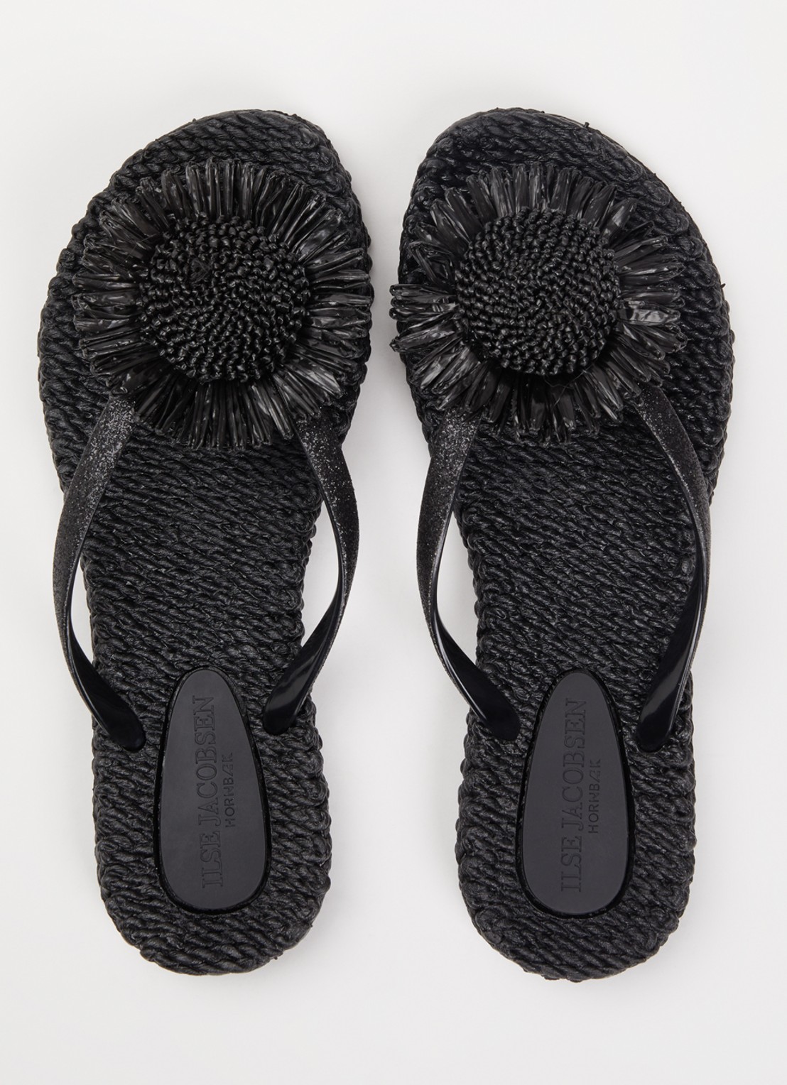Ilse Jacobsen Slipper met glitter en applicatie - detail 2 zwart
