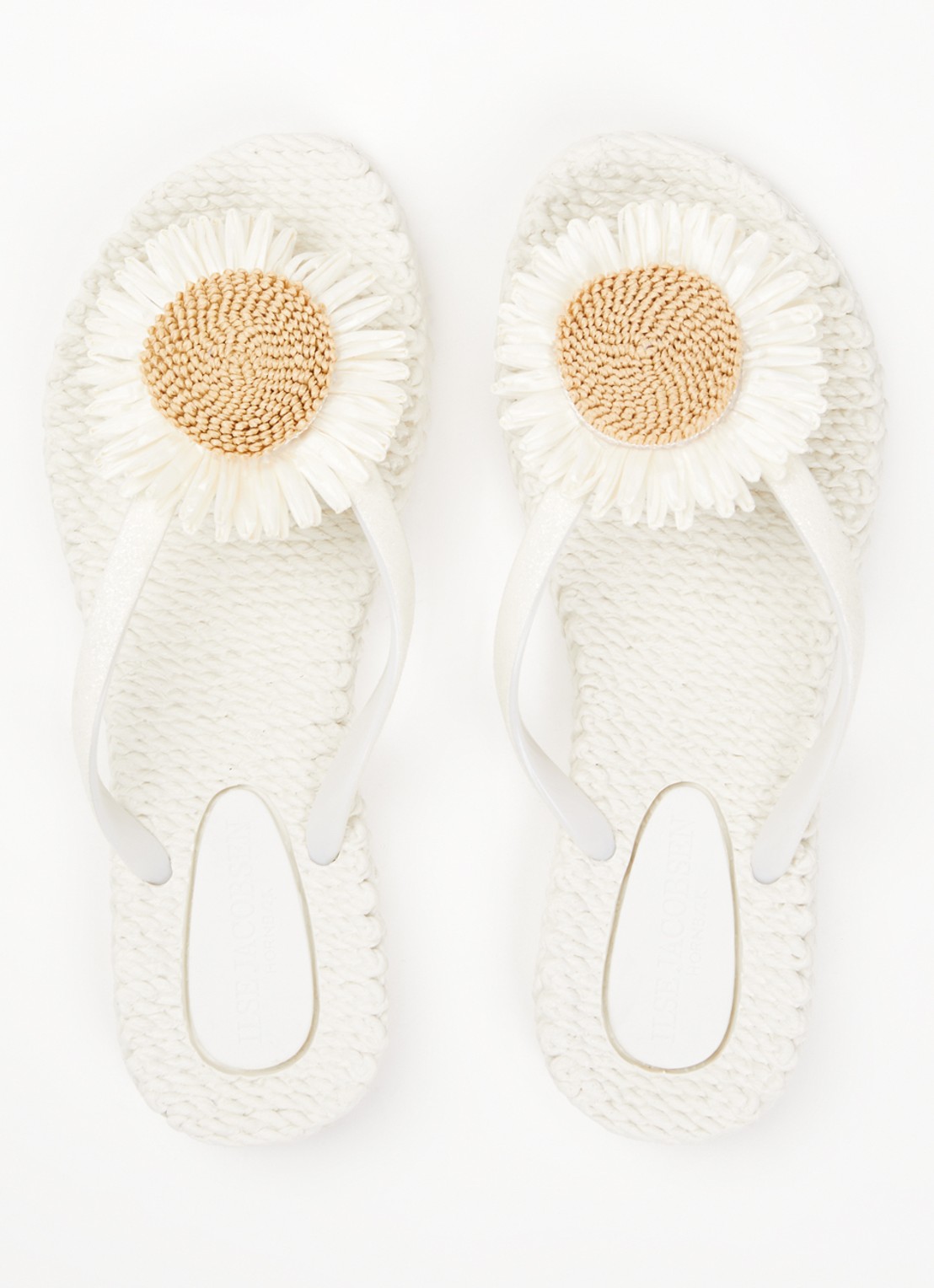 Ilse Jacobsen Slipper met glitter en applicatie - detail 3 gebroken wit