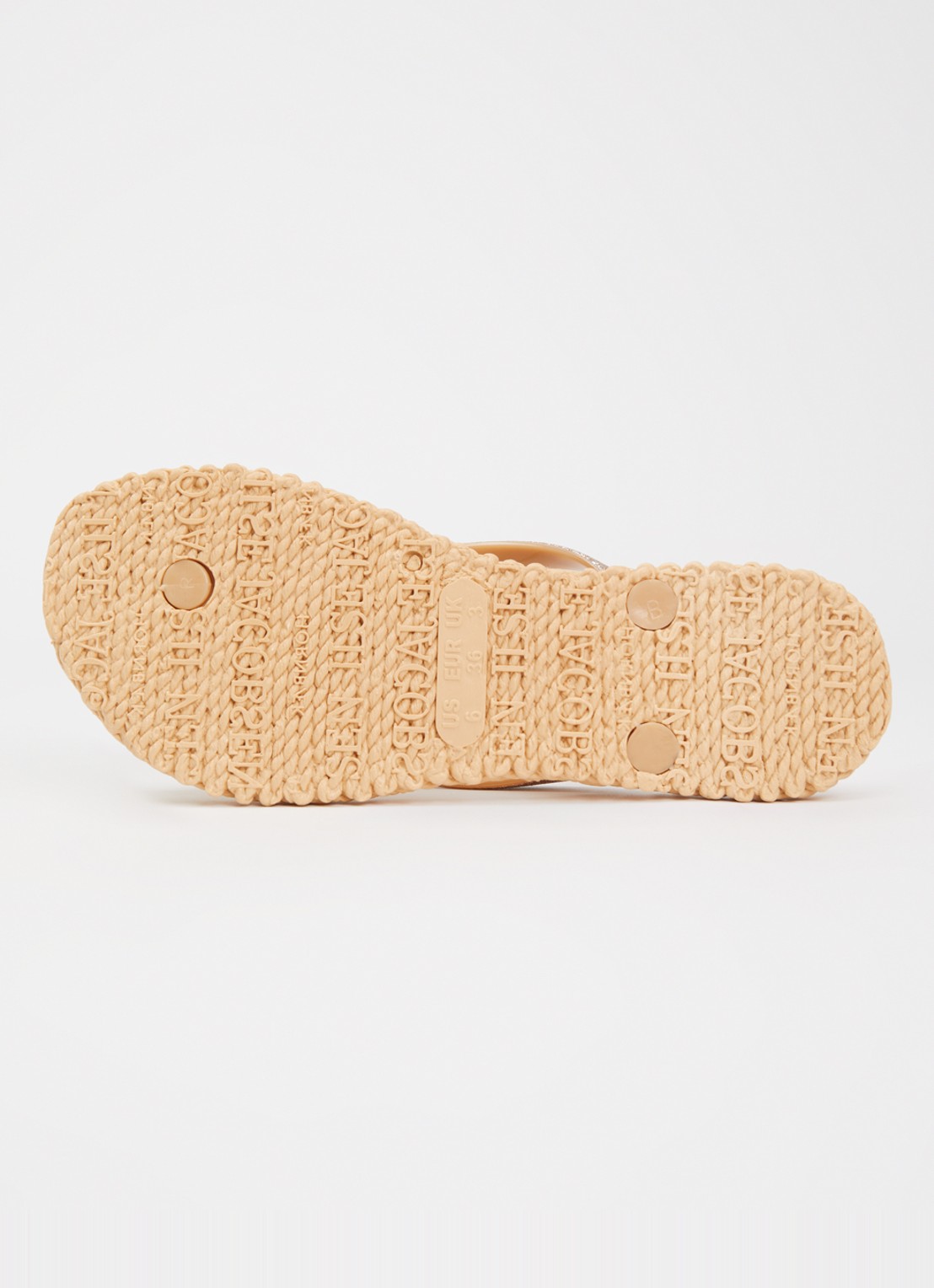 Ilse Jacobsen Slipper met glitter en applicatie - detail 3 beige