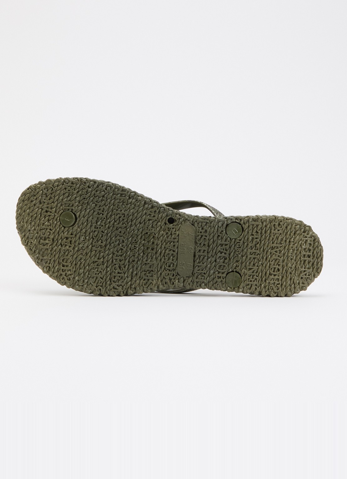 Ilse Jacobsen Slipper met glitter en applicatie - detail 3 legergroen