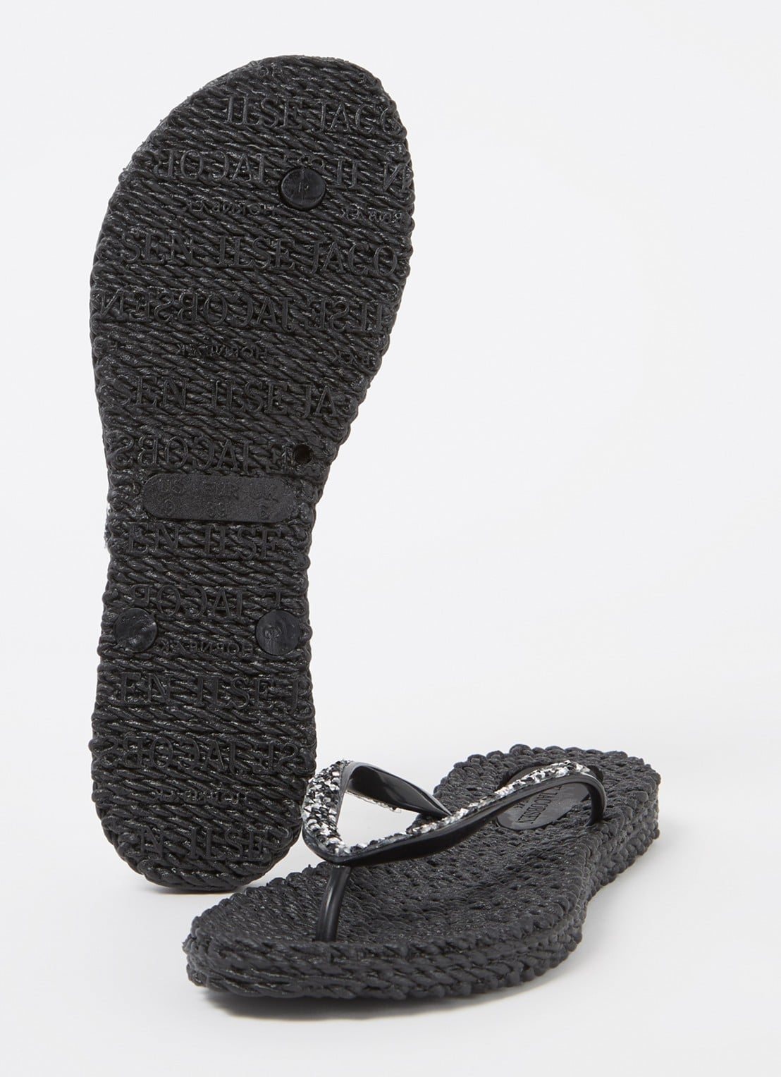 Ilse Jacobsen Slipper met glitter - detail 4 zwart