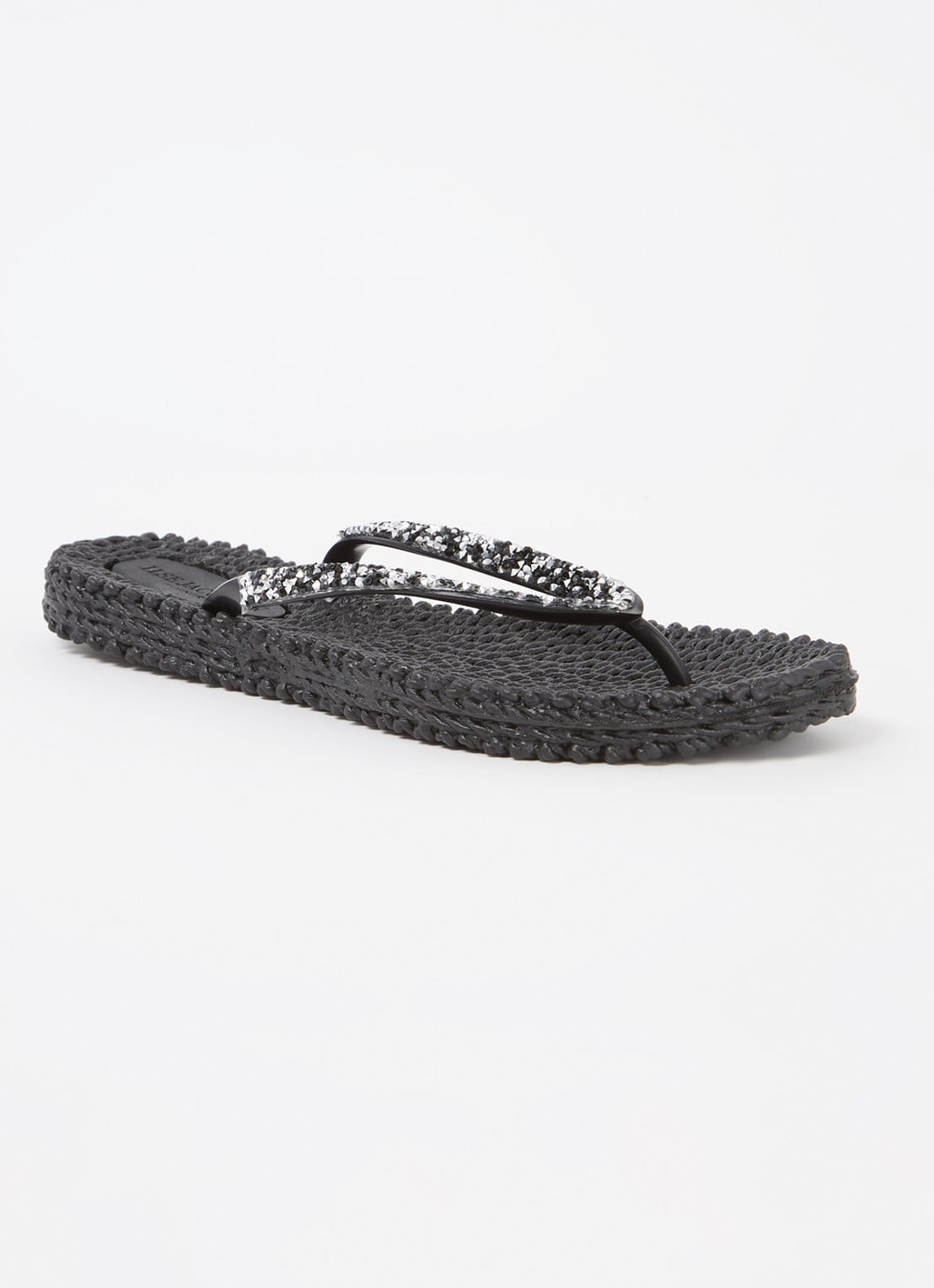 Ilse Jacobsen Slipper met glitter - voorkant 2 zwart