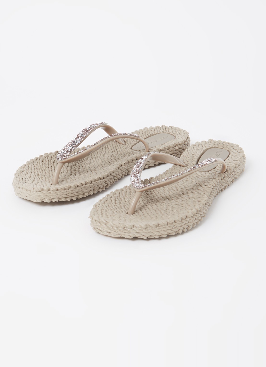 Ilse Jacobsen Slipper met glitter - detail 2 donkerbeige