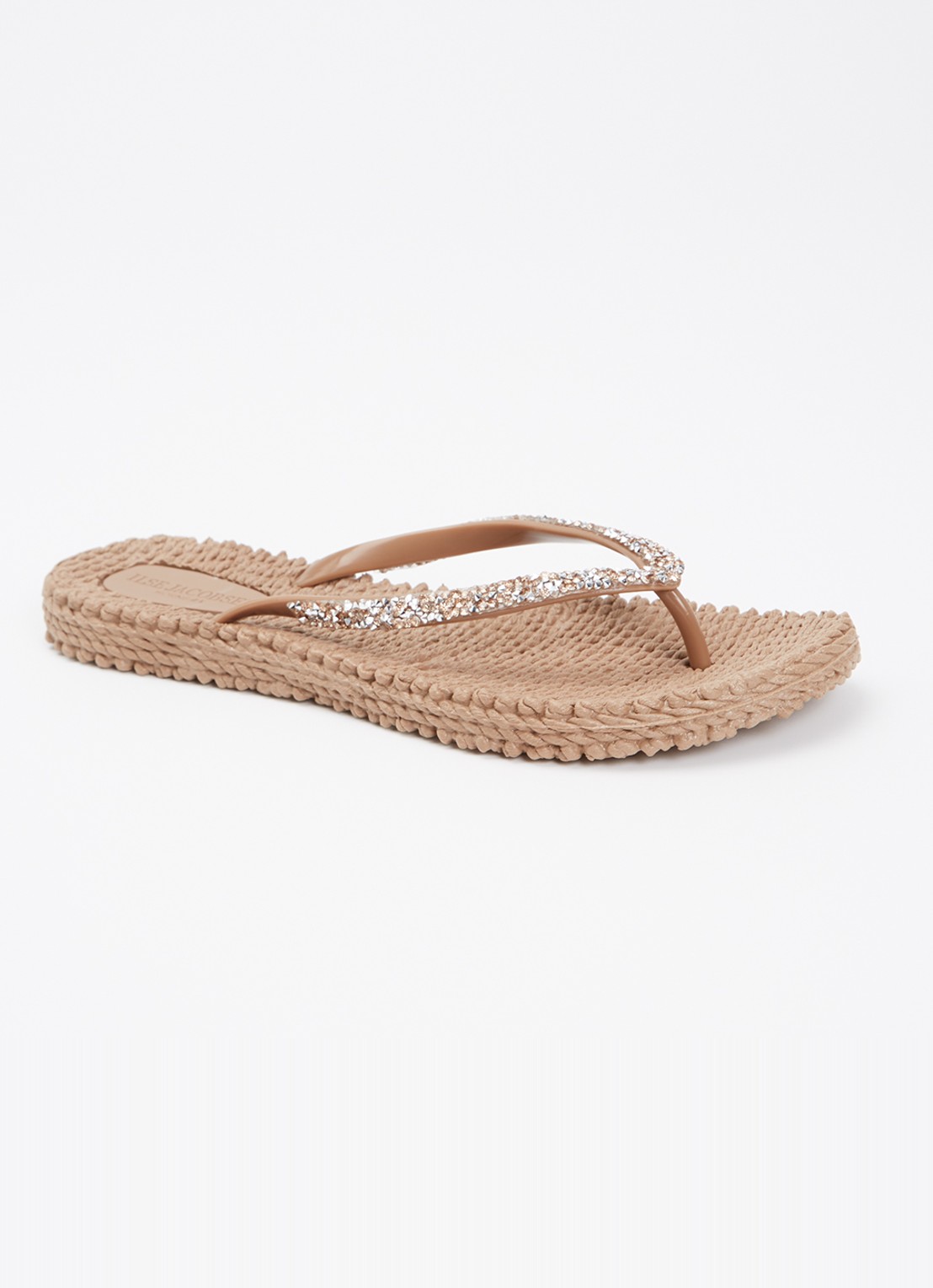 Ilse Jacobsen Slipper met glitter - voorkant lichtbruin