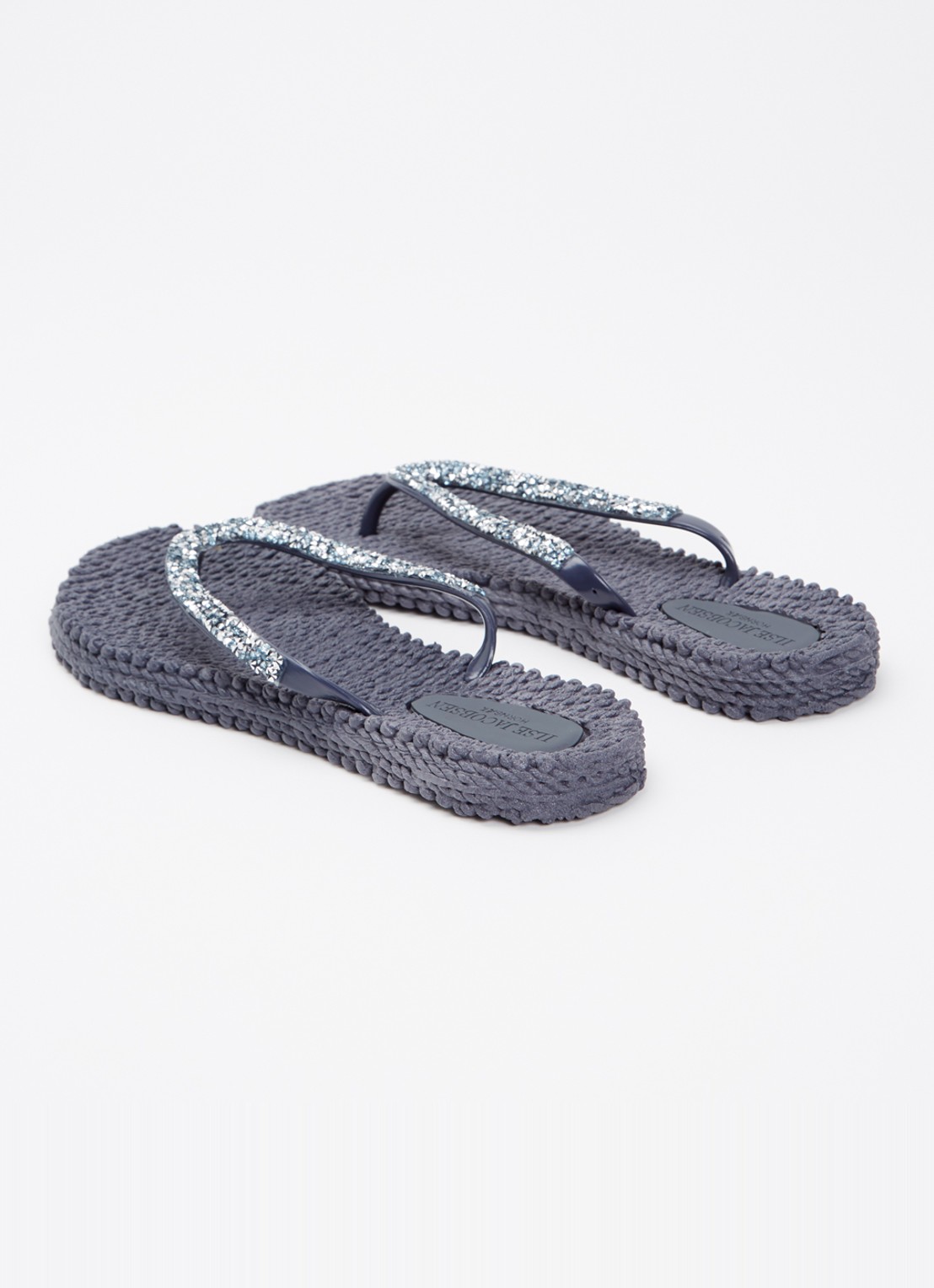 Ilse Jacobsen Slipper met glitter - achterkant donkergrijs