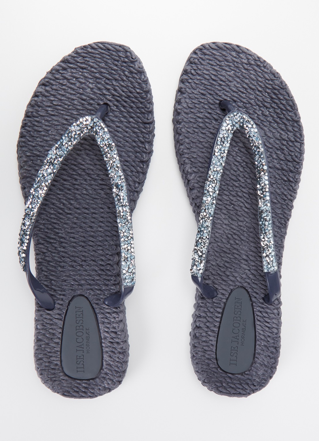Ilse Jacobsen Slipper met glitter - detail 5 donkergrijs
