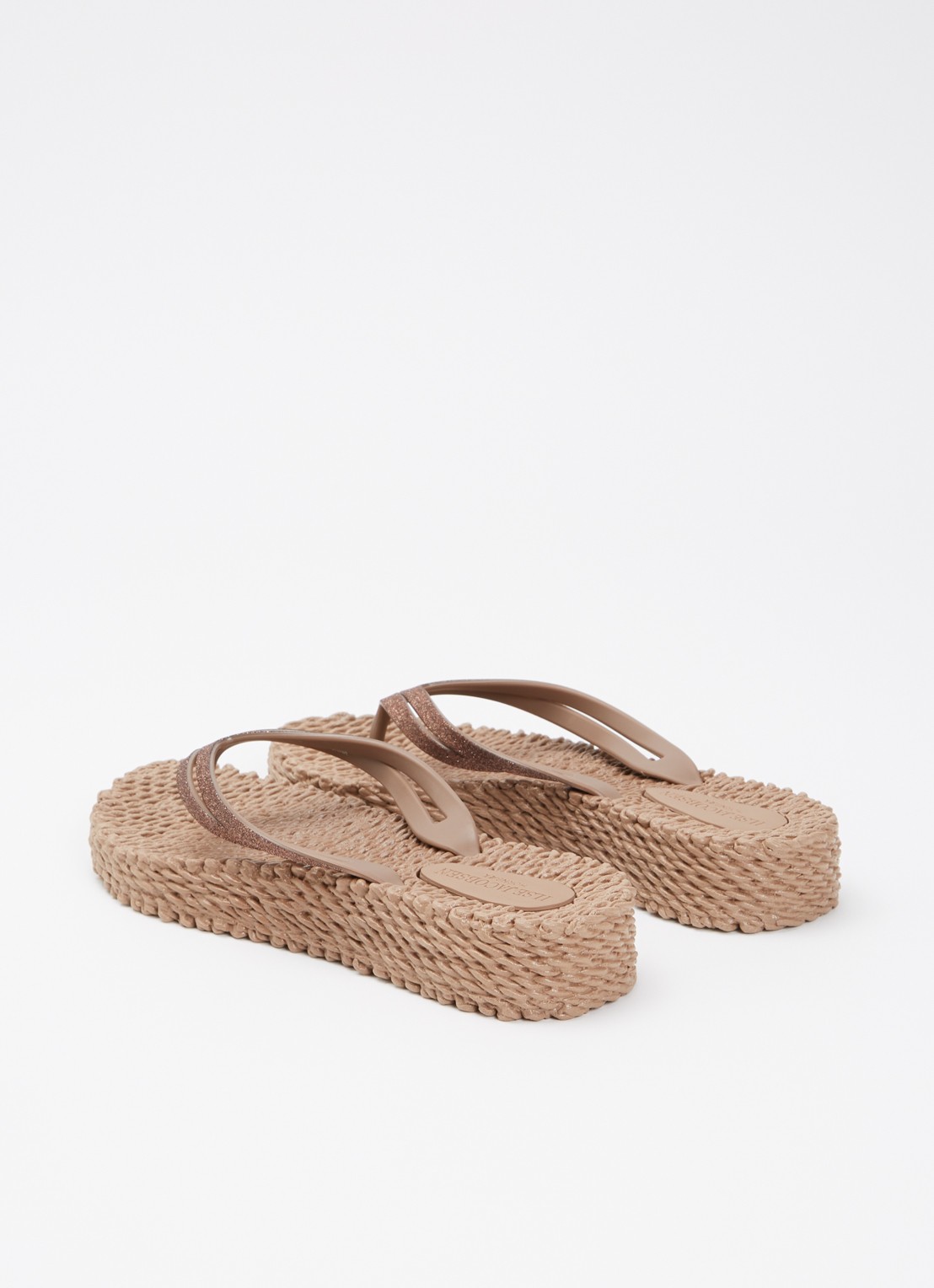 Ilse Jacobsen Slipper met glitter - achterkant lichtbruin