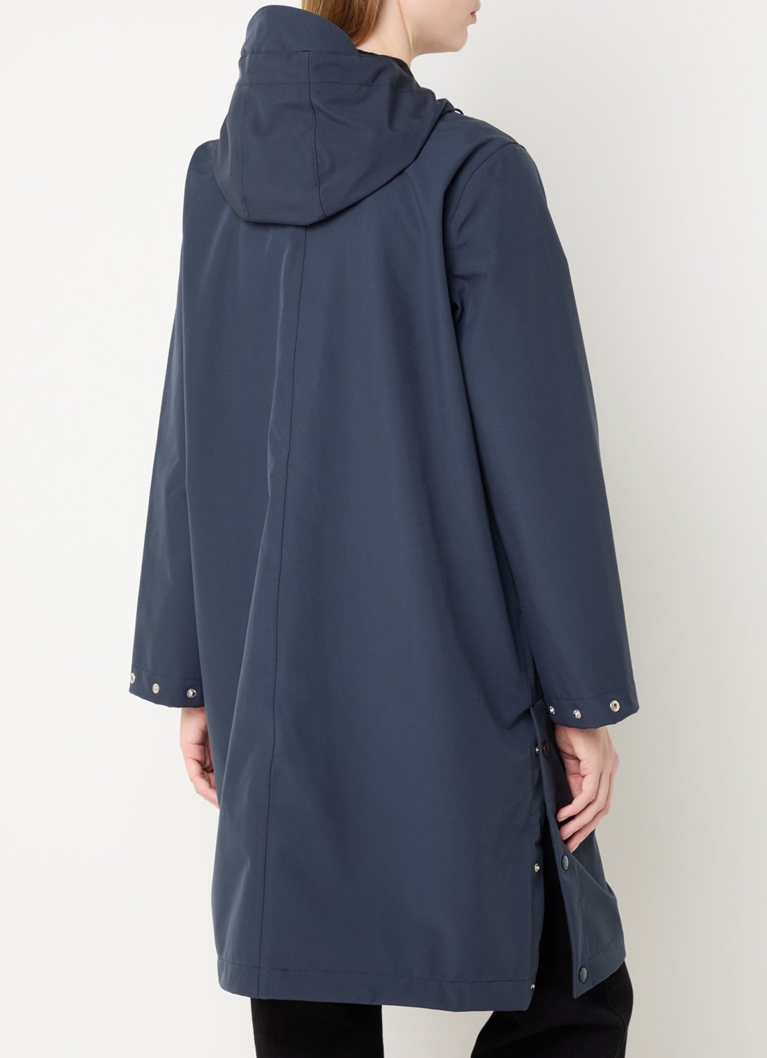 Ilse Jacobsen Softshell regenjas met capuchon - achterkant 3 donkerblauw