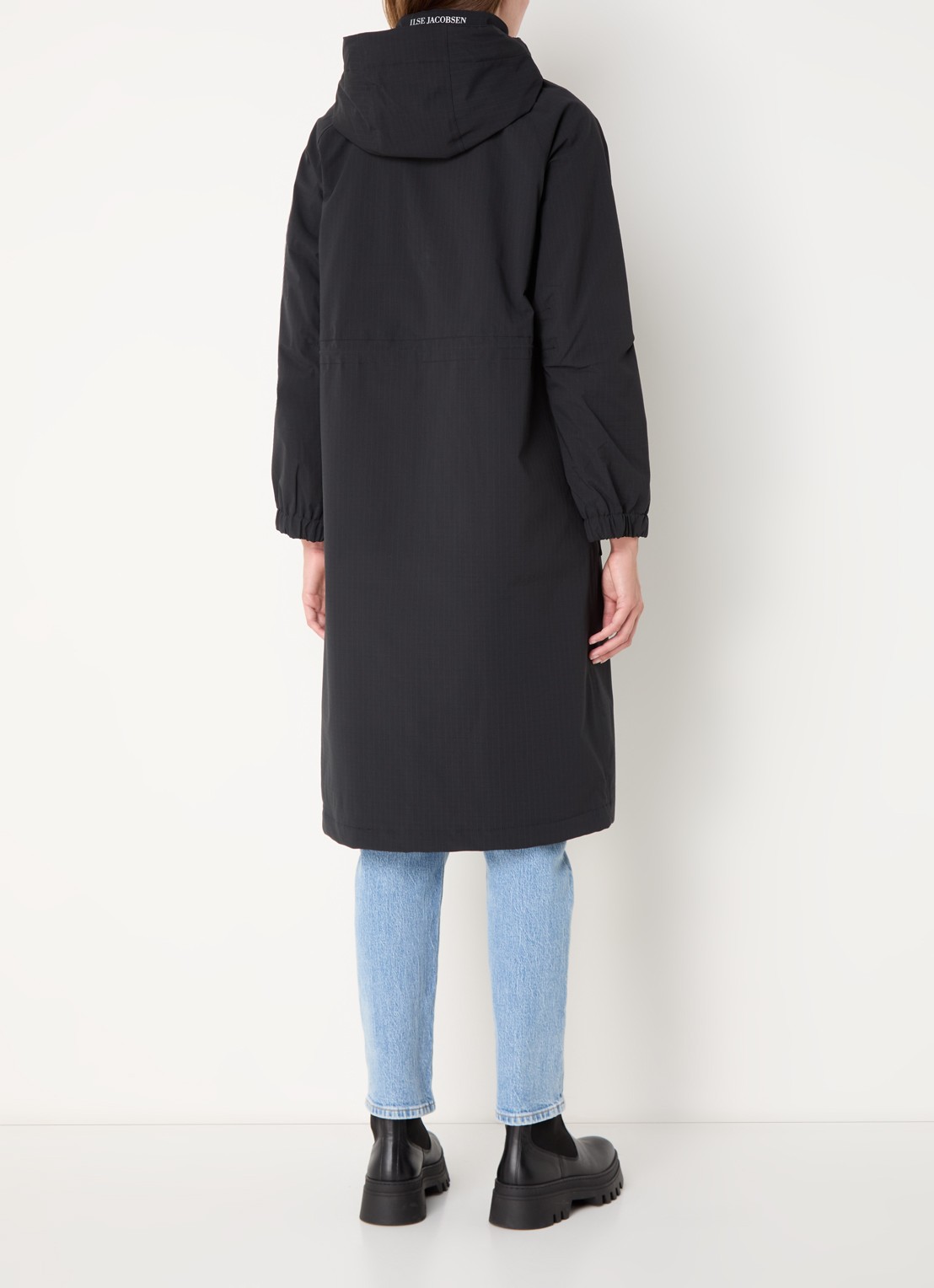 Ilse Jacobsen Thermy parka met afneembare capuchon - achterkant zwart