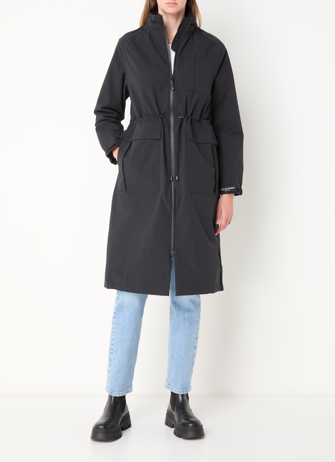 Ilse Jacobsen Thermy parka met afneembare capuchon - voorkant 4 zwart