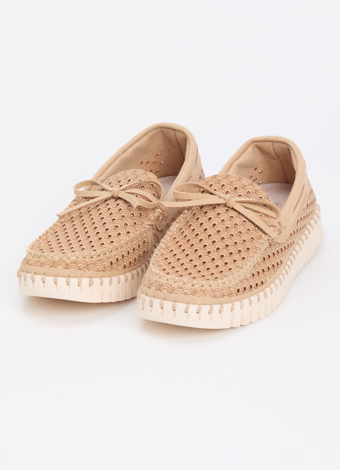 Ilse Jacobsen Tulip mocassin met structuur - detail zand
