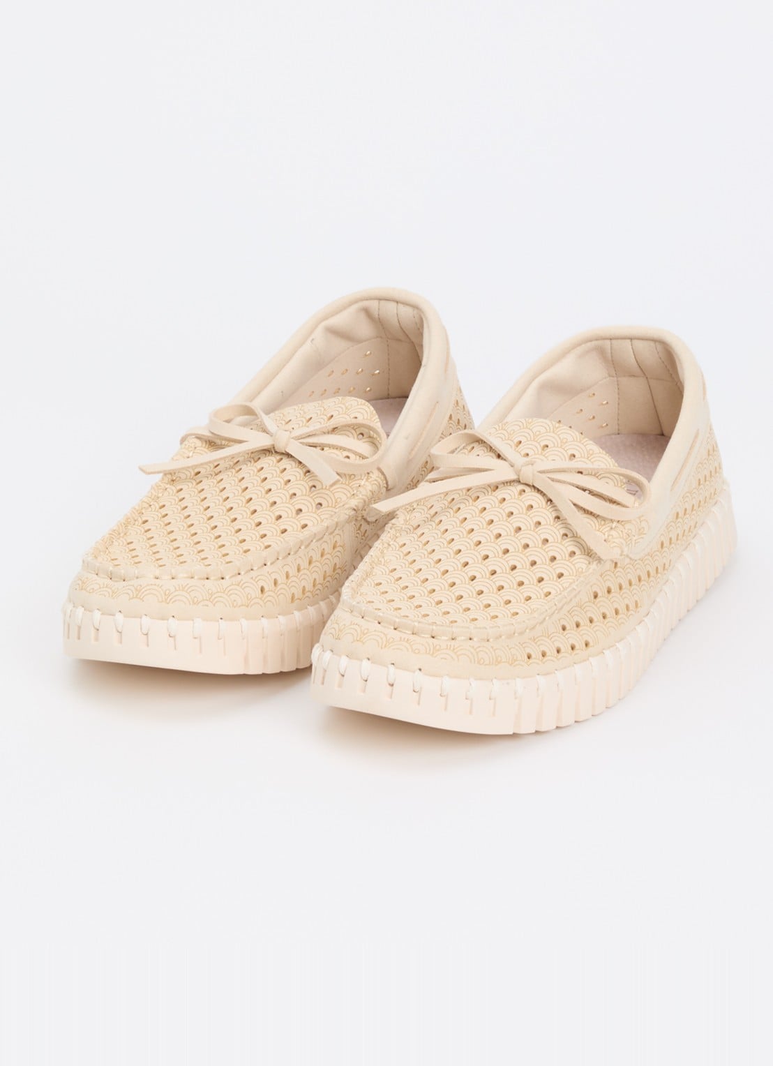 Ilse Jacobsen Tulip mocassin met structuur - detail 3 creme