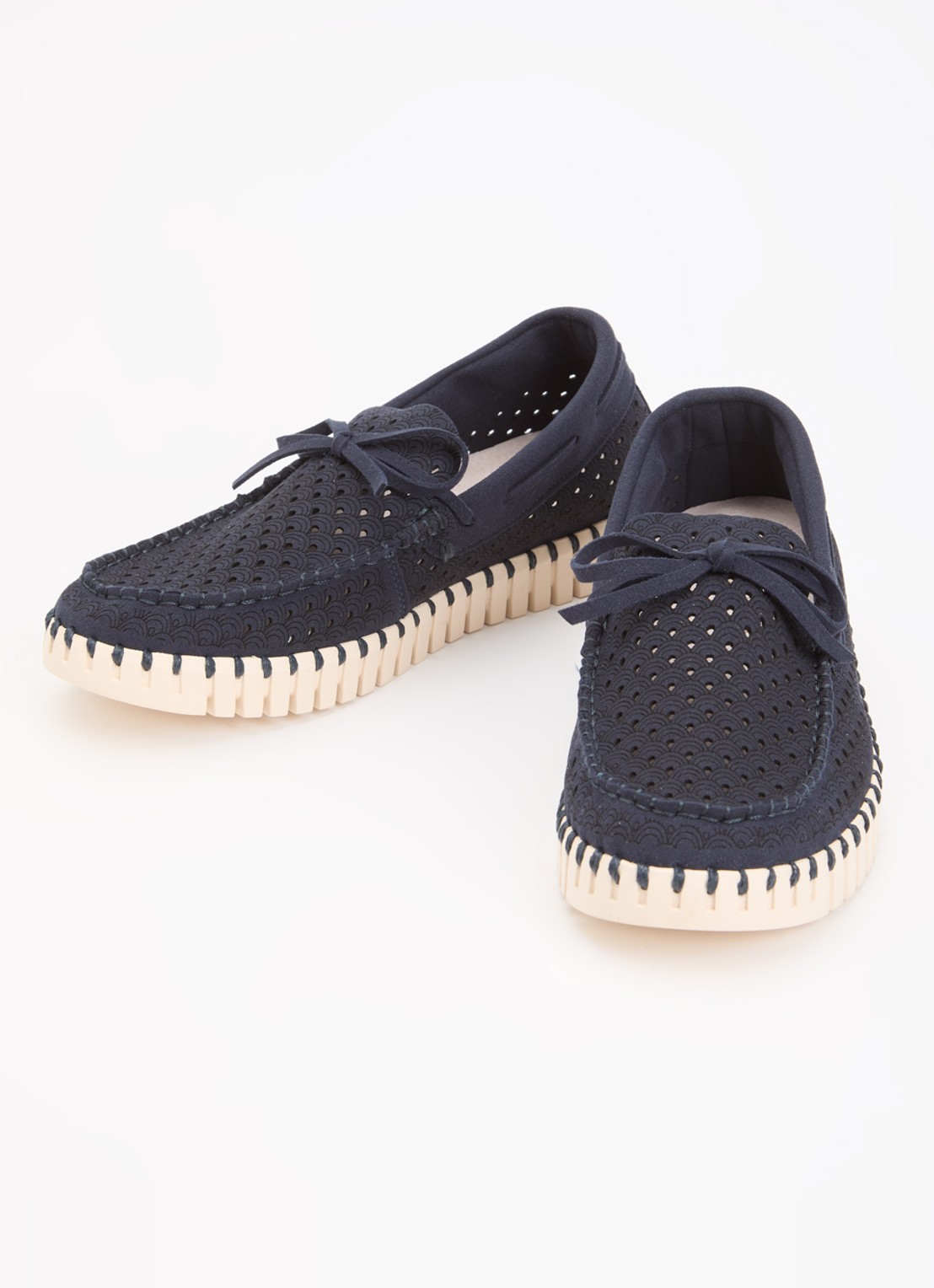 Ilse Jacobsen Tulip mocassin met structuur - detail 3 indigo