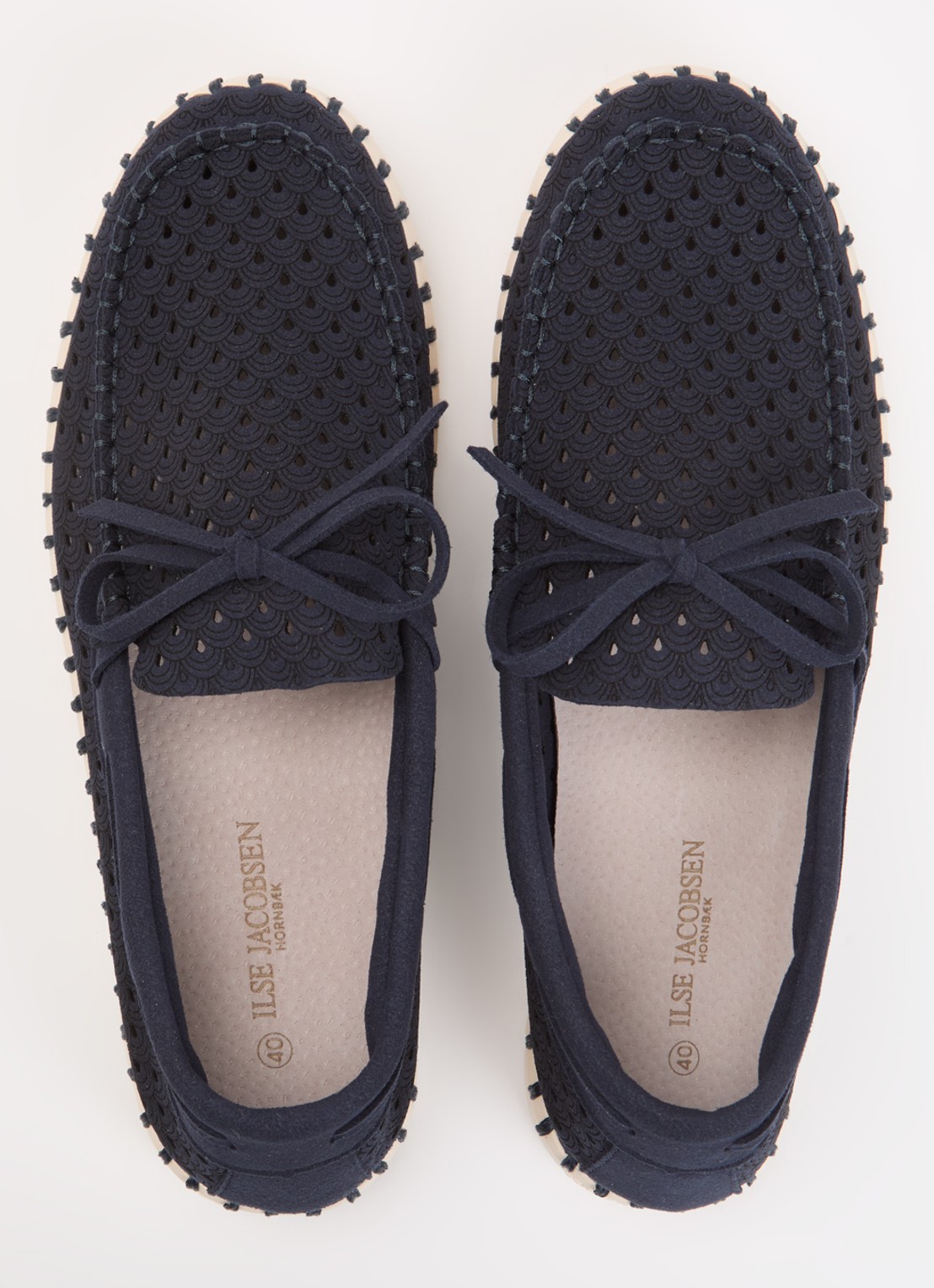 Ilse Jacobsen Tulip mocassin met structuur - detail 4 indigo