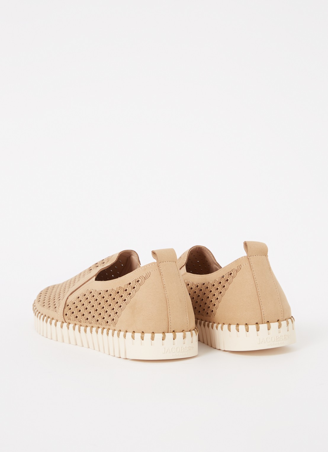 Ilse Jacobsen Tulip slip-on met cut-out detail - achterkant 5 camel