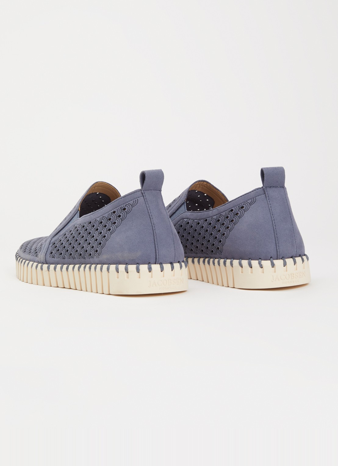 Ilse Jacobsen Tulip slip-on met cut-out detail - achterkant 4 petrol