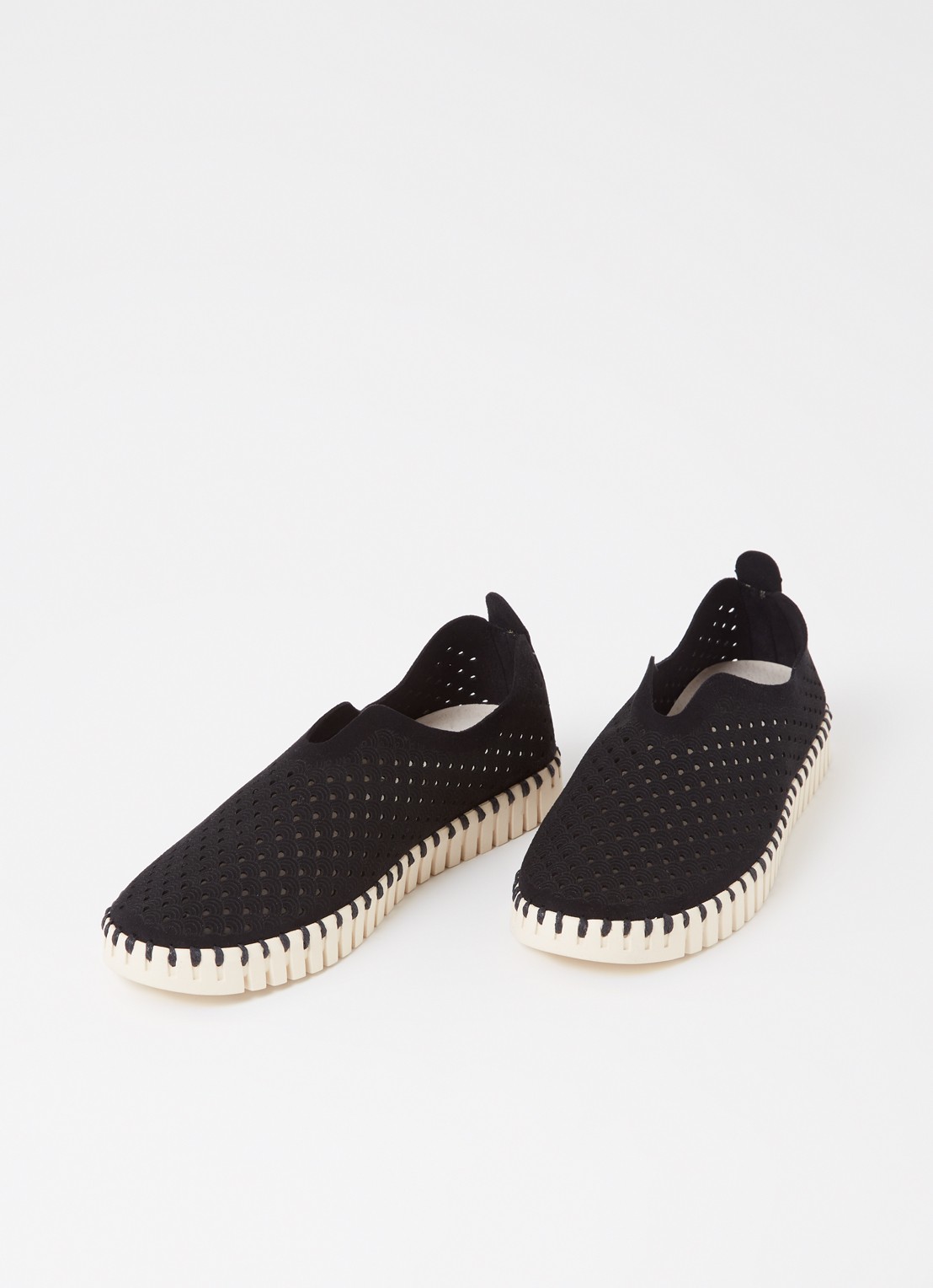Ilse Jacobsen Tulip slip-on met cut-out details - detail 2 zwart