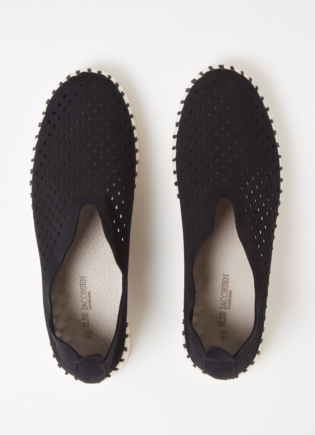 Ilse Jacobsen Tulip slip-on met cut-out details - detail 4 zwart