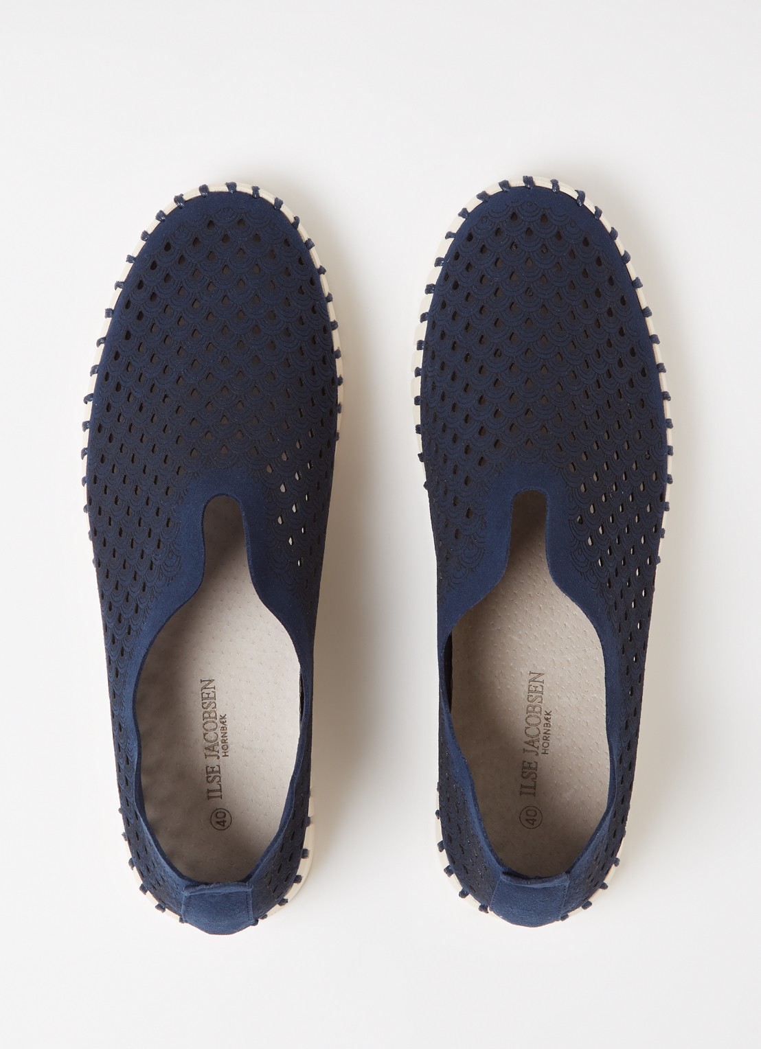 Ilse Jacobsen Tulip slip-on met cut-out details - detail 4 blauw