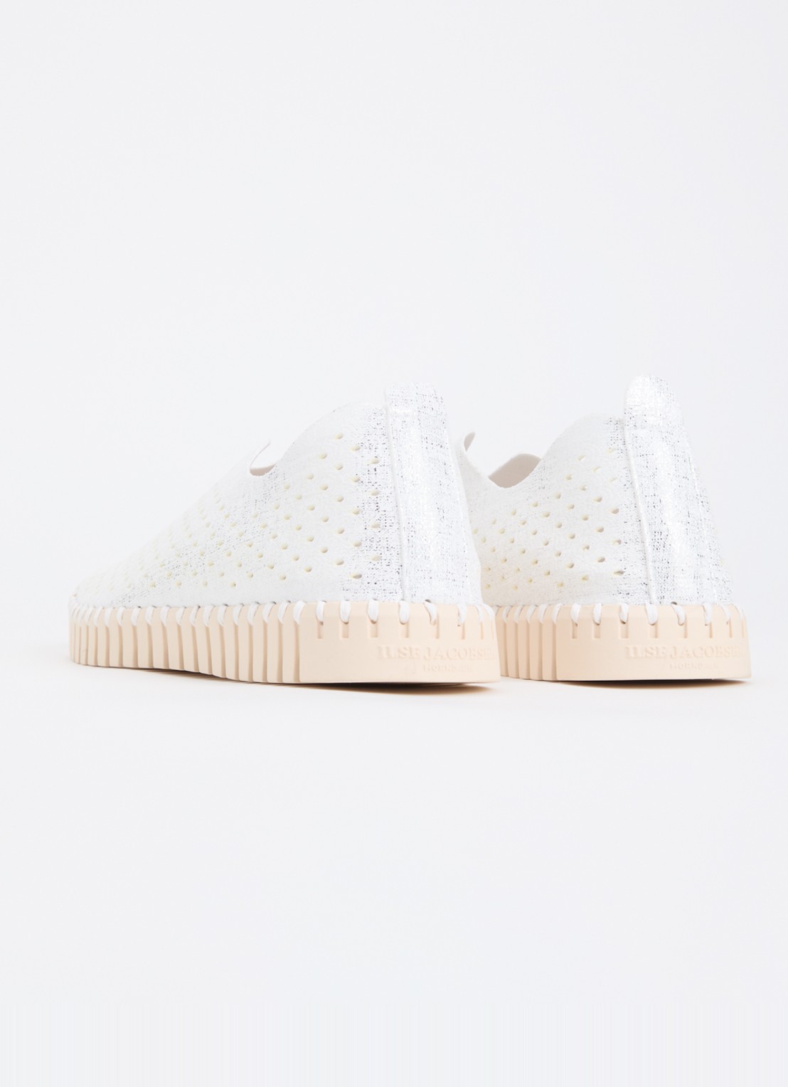 Ilse Jacobsen Tulip slip-on met metallic details - achterkant 5 wit