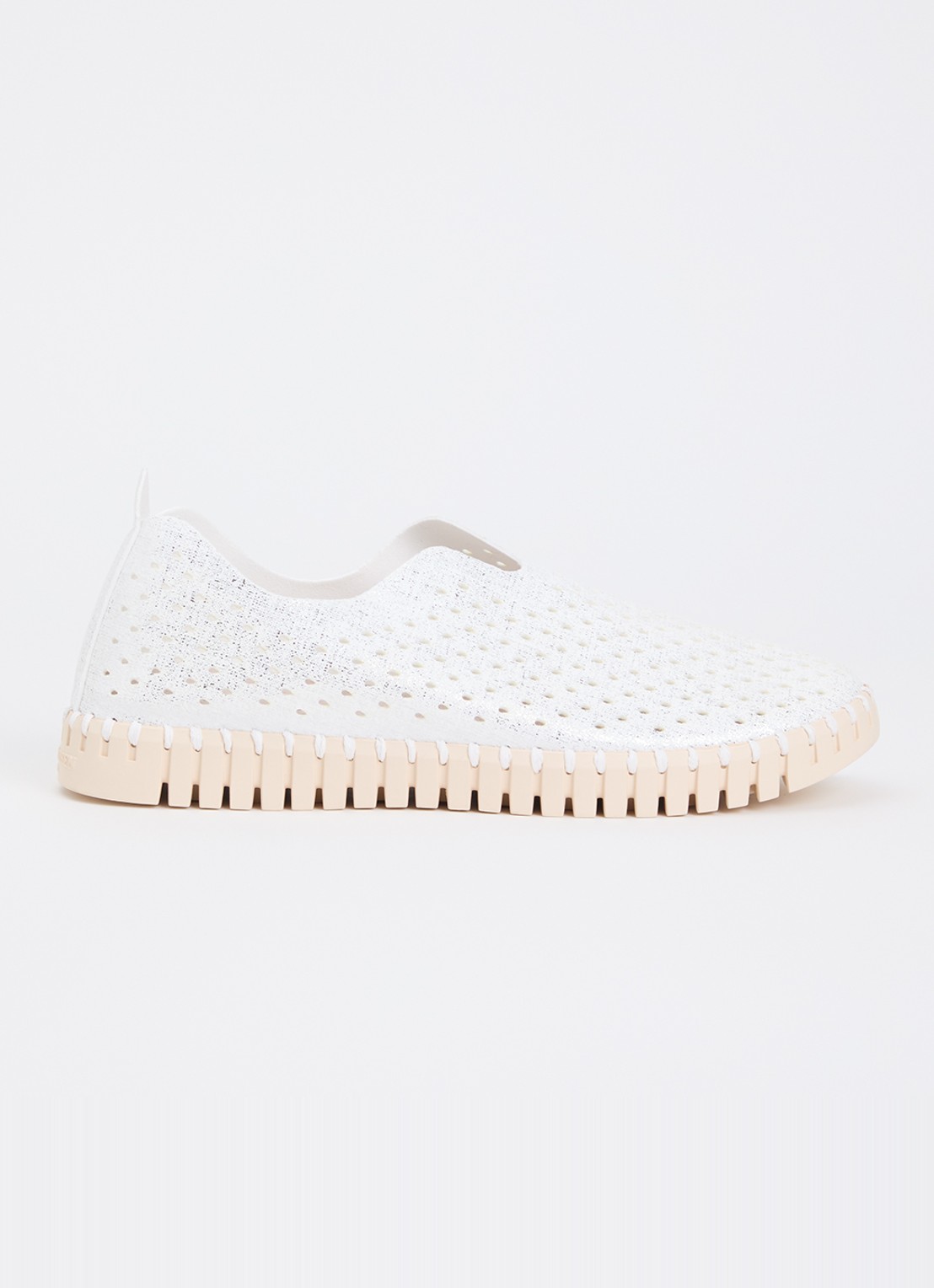 Ilse Jacobsen Tulip slip-on met metallic details - voorkant 4 wit