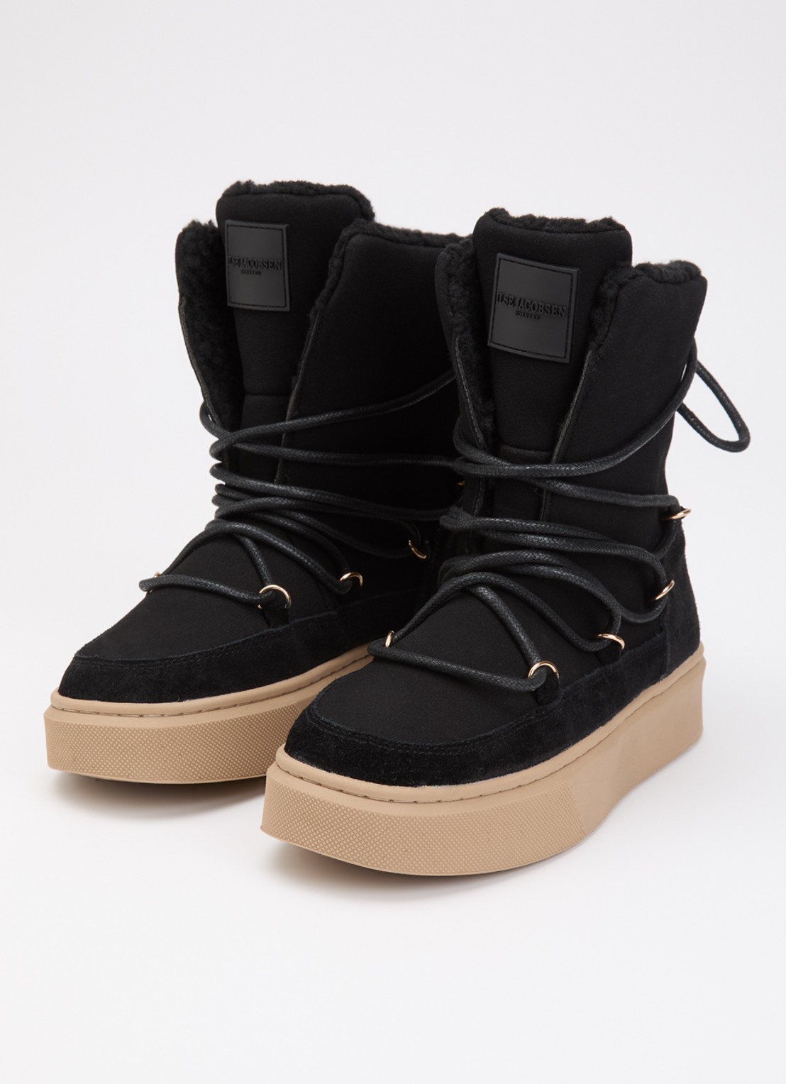 Ilse Jacobsen Warm Winter snowboot van suède  - detail 3 zwart
