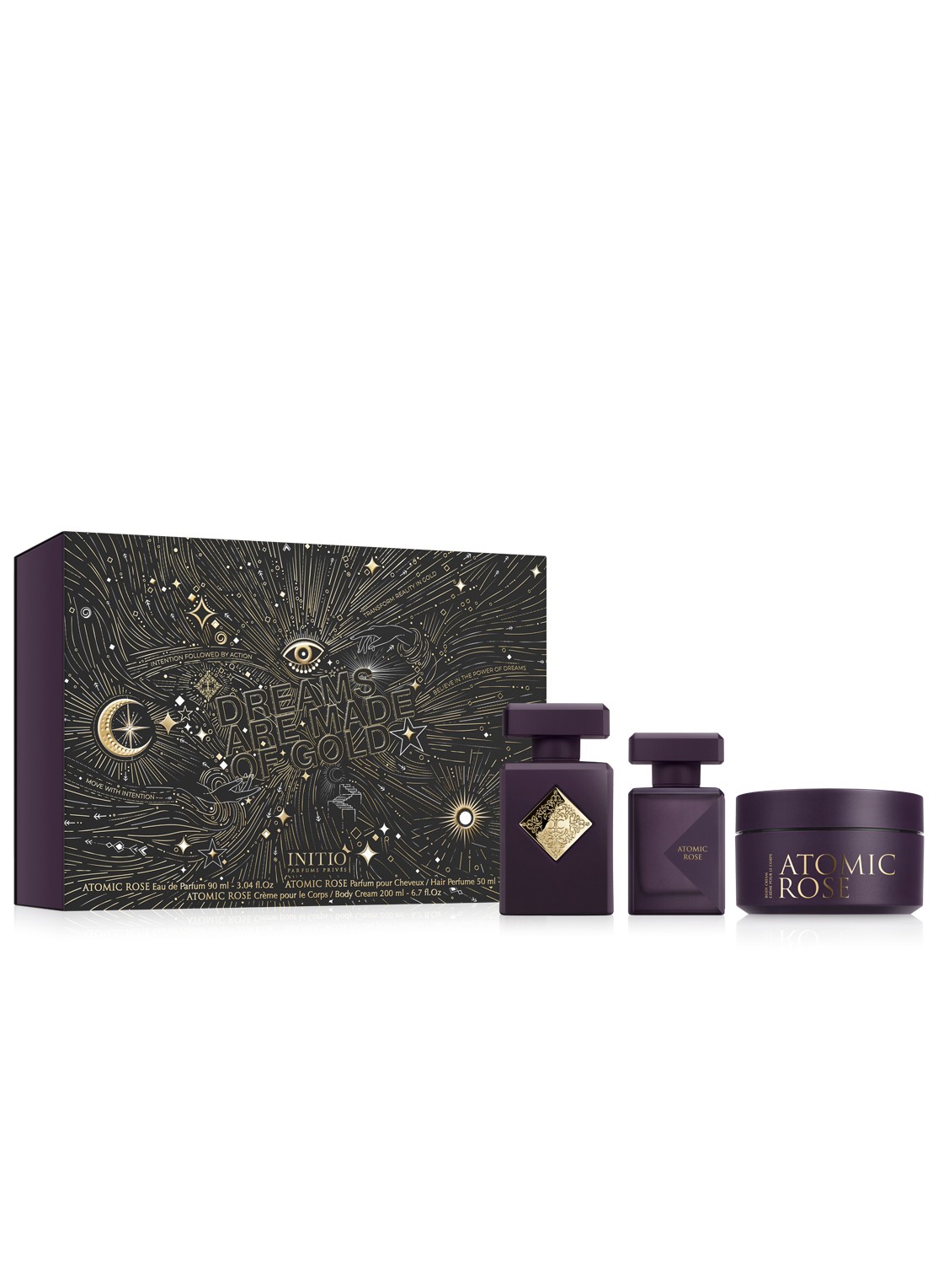 INITIO Parfums Privés Atomic Rose Festive Set Eau de Parfum - geurenset - voorkant 2 beige