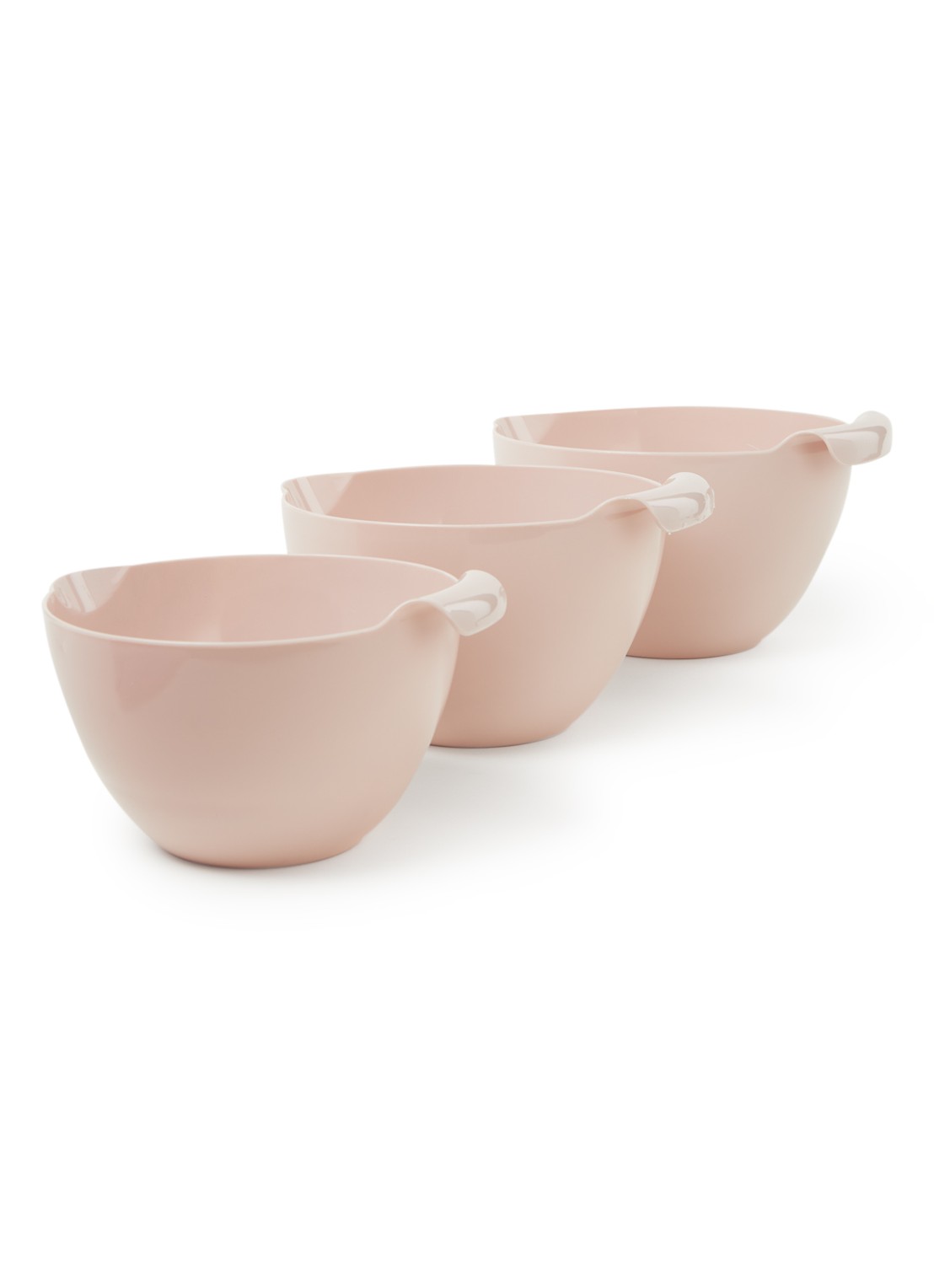 Inno Cuisinno Beslagkom van plastic set van 3 - voorkant 2 lichtroze