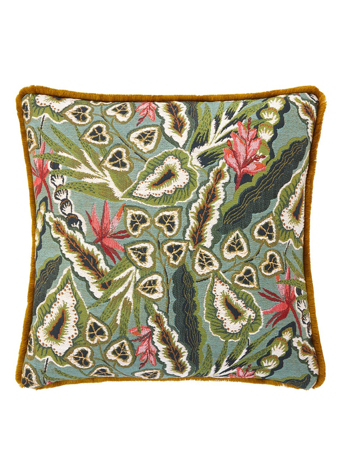 Iosis Bergame sierkussenhoes 45 x 45 cm - voorkant 2 groen