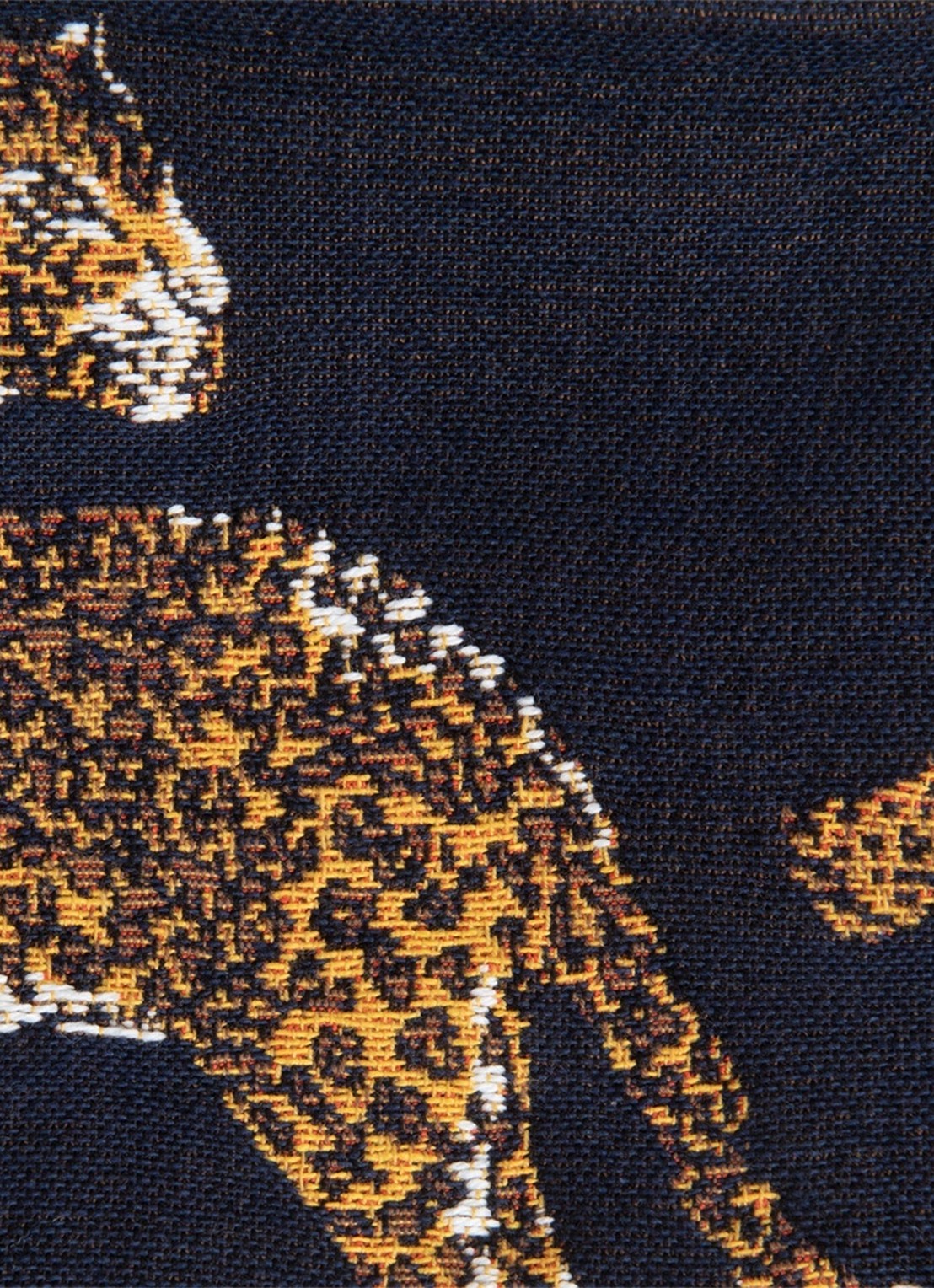 Iosis Felins sierkussenhoes 45 x 45 cm - achterkant 2 donkerblauw