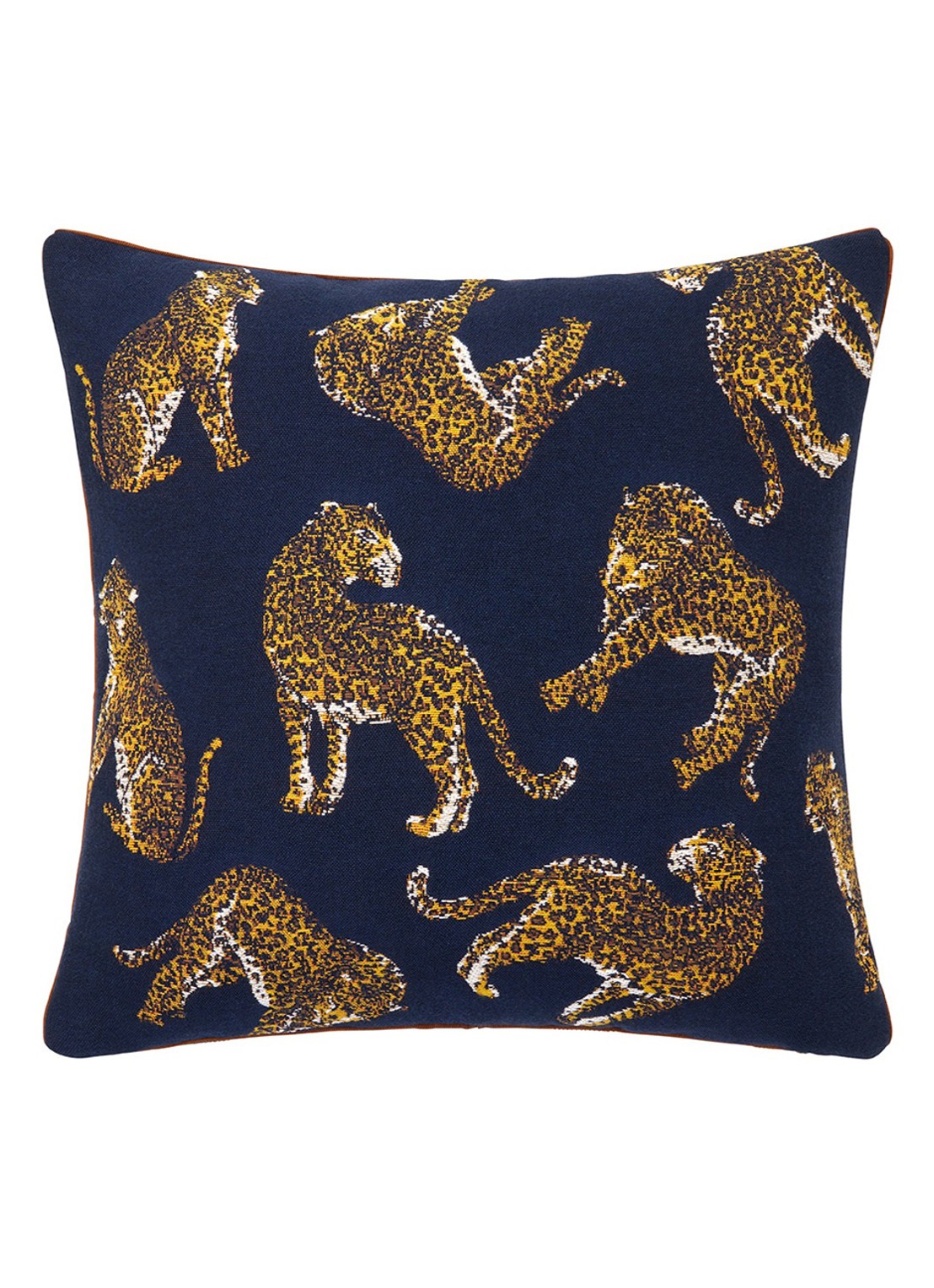 Iosis Felins sierkussenhoes 45 x 45 cm - voorkant donkerblauw