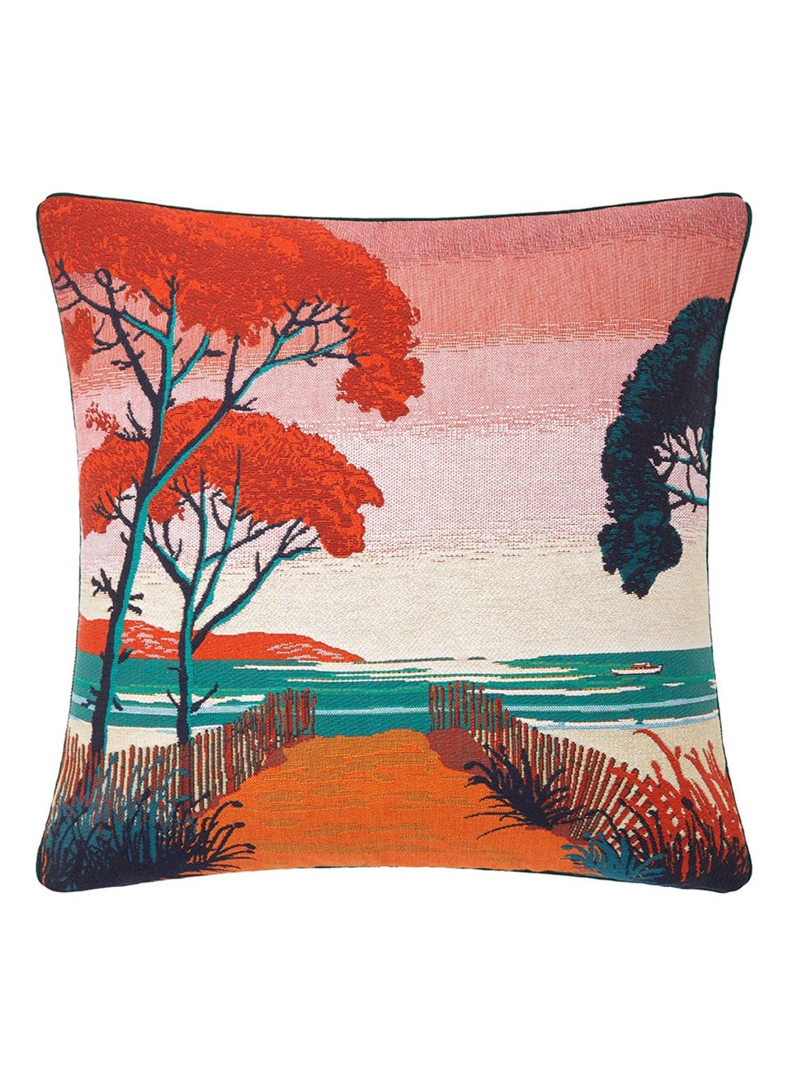 Iosis Landes sierkussenhoes 45 x 45 cm - voorkant roze