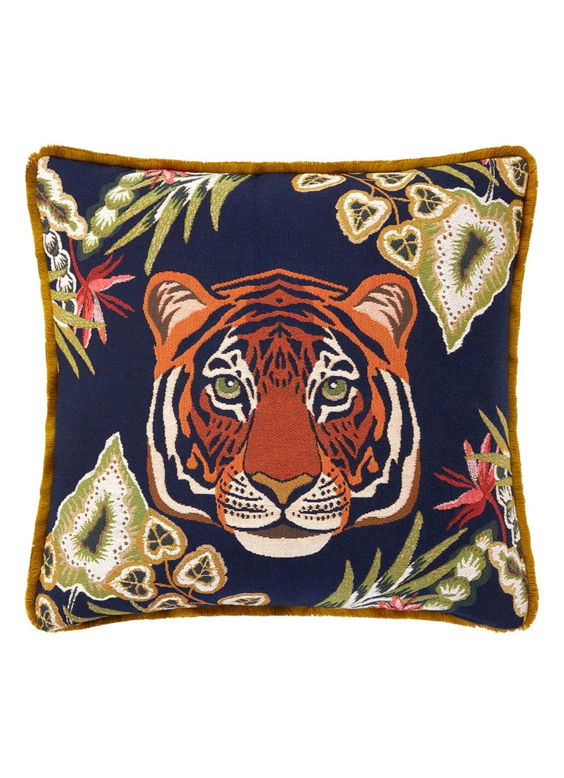 Iosis Masques sierkussenhoes 45 x 45 cm - voorkant 3 donkerblauw