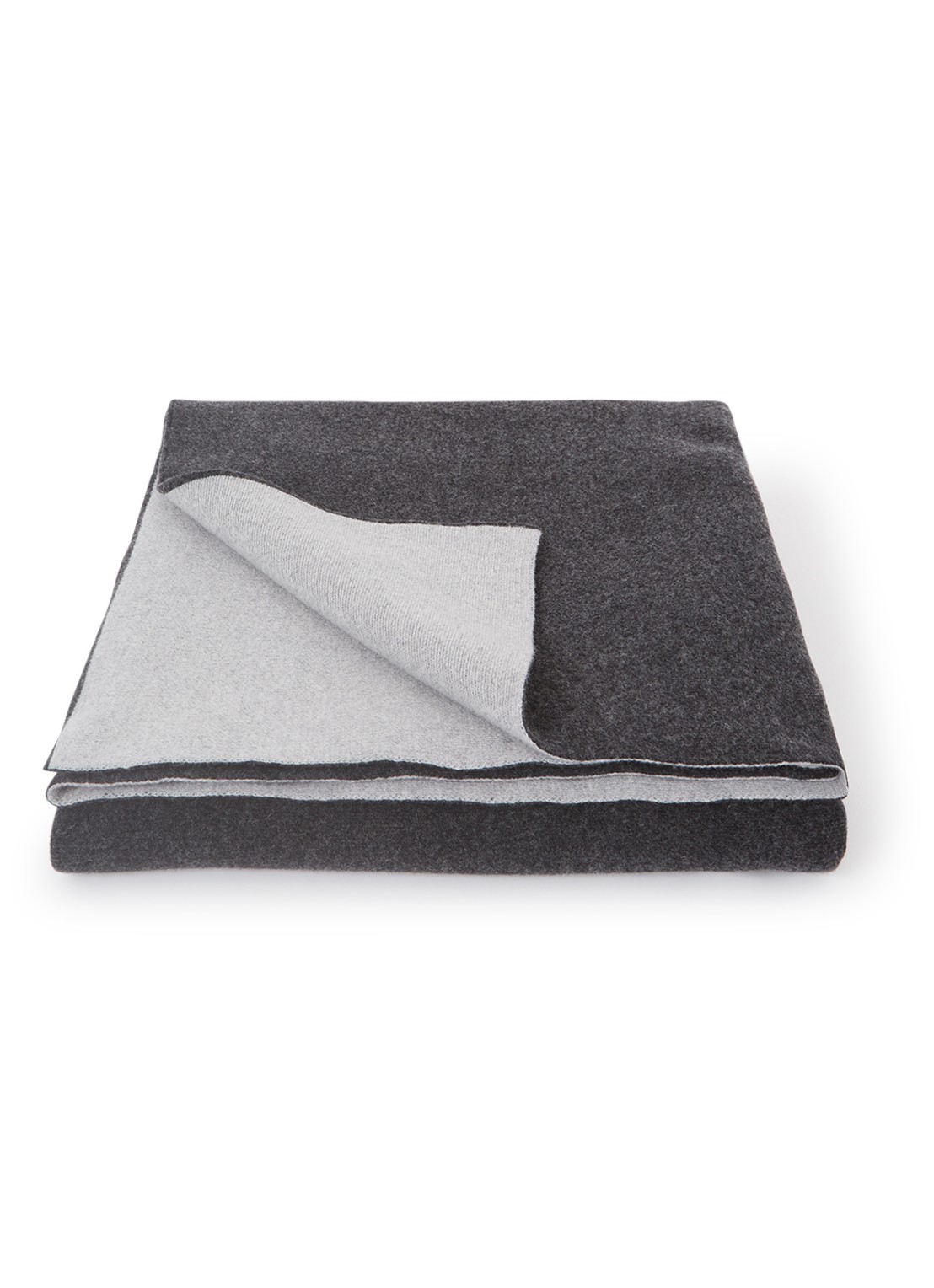 Iosis Verso plaid in wolblend 130 x 170 cm - voorkant antraciet