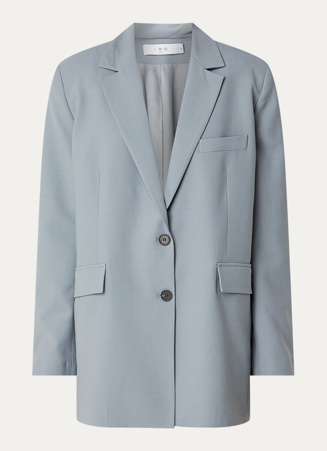 IRO Alapi blazer in wolblend met klepzakken - voorkant 3 grijs
